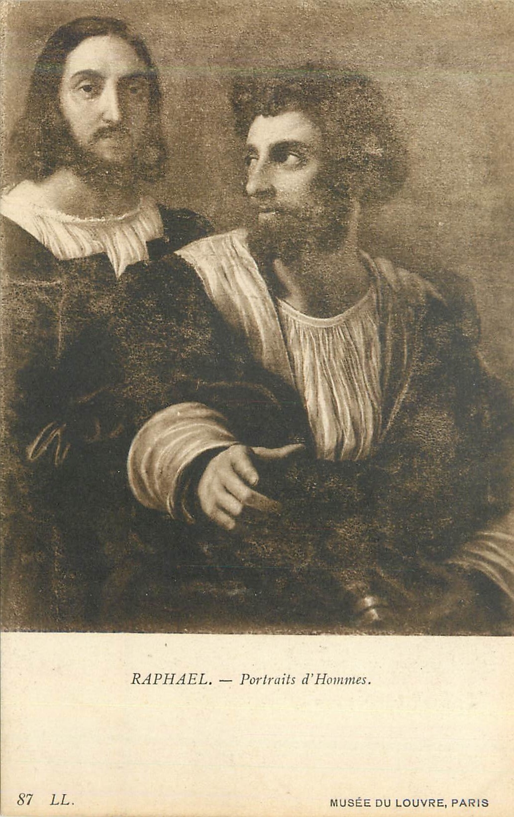 CPA Raphael portrait d hommes musee de louvre paris