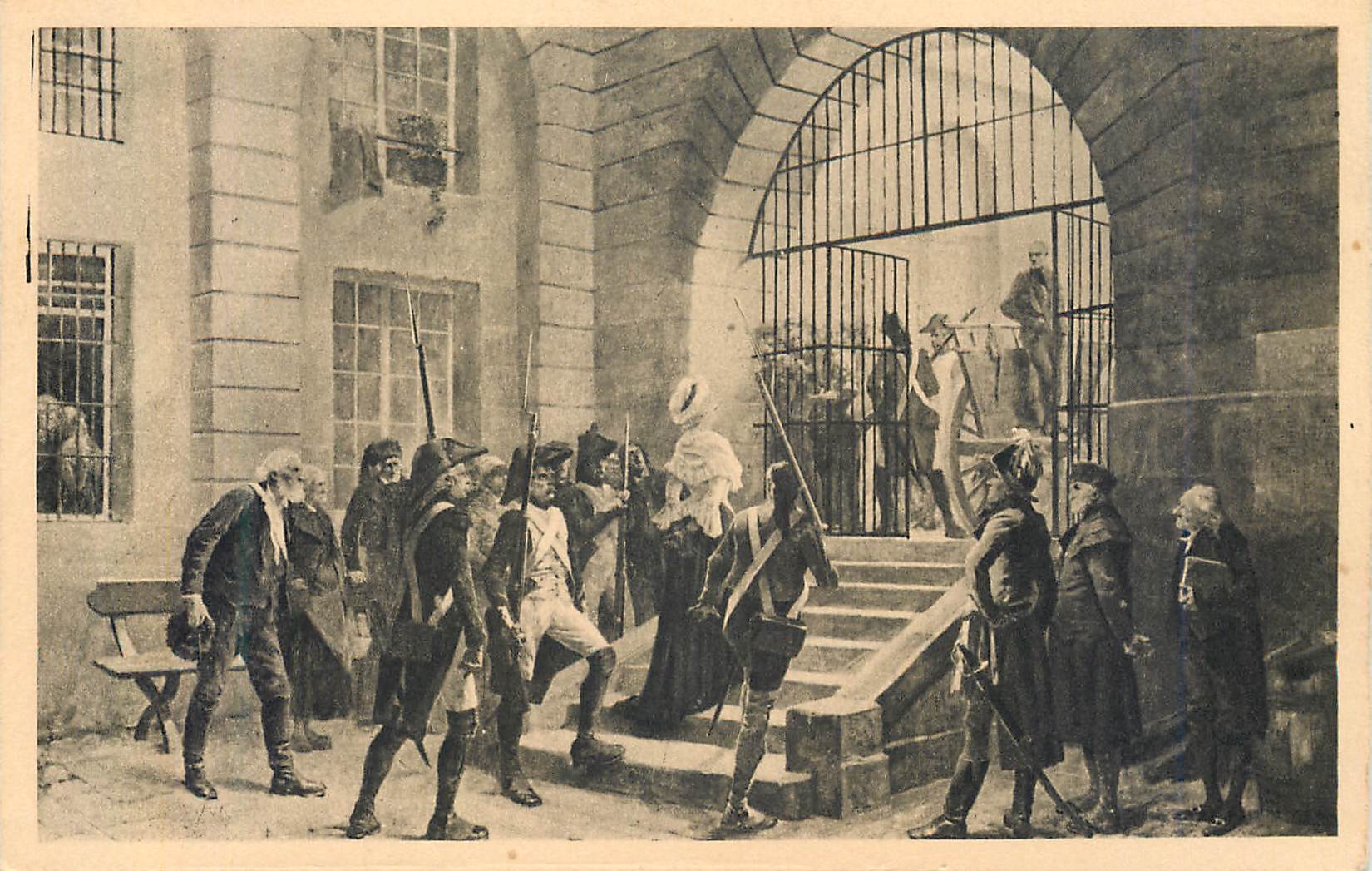 CPA La conciergerie du palais 172 marie antoinette sortant de la conciergerie (cain)