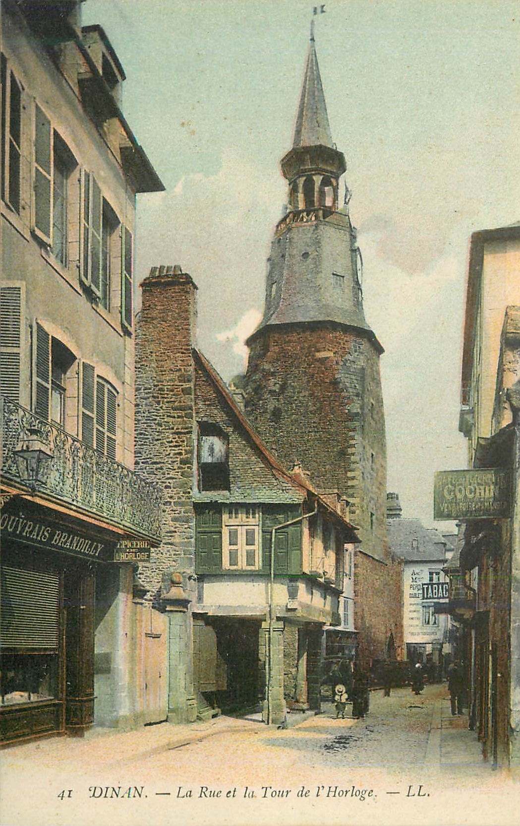 Dinan — La Rue et la Tour de l'Horloge — LL.