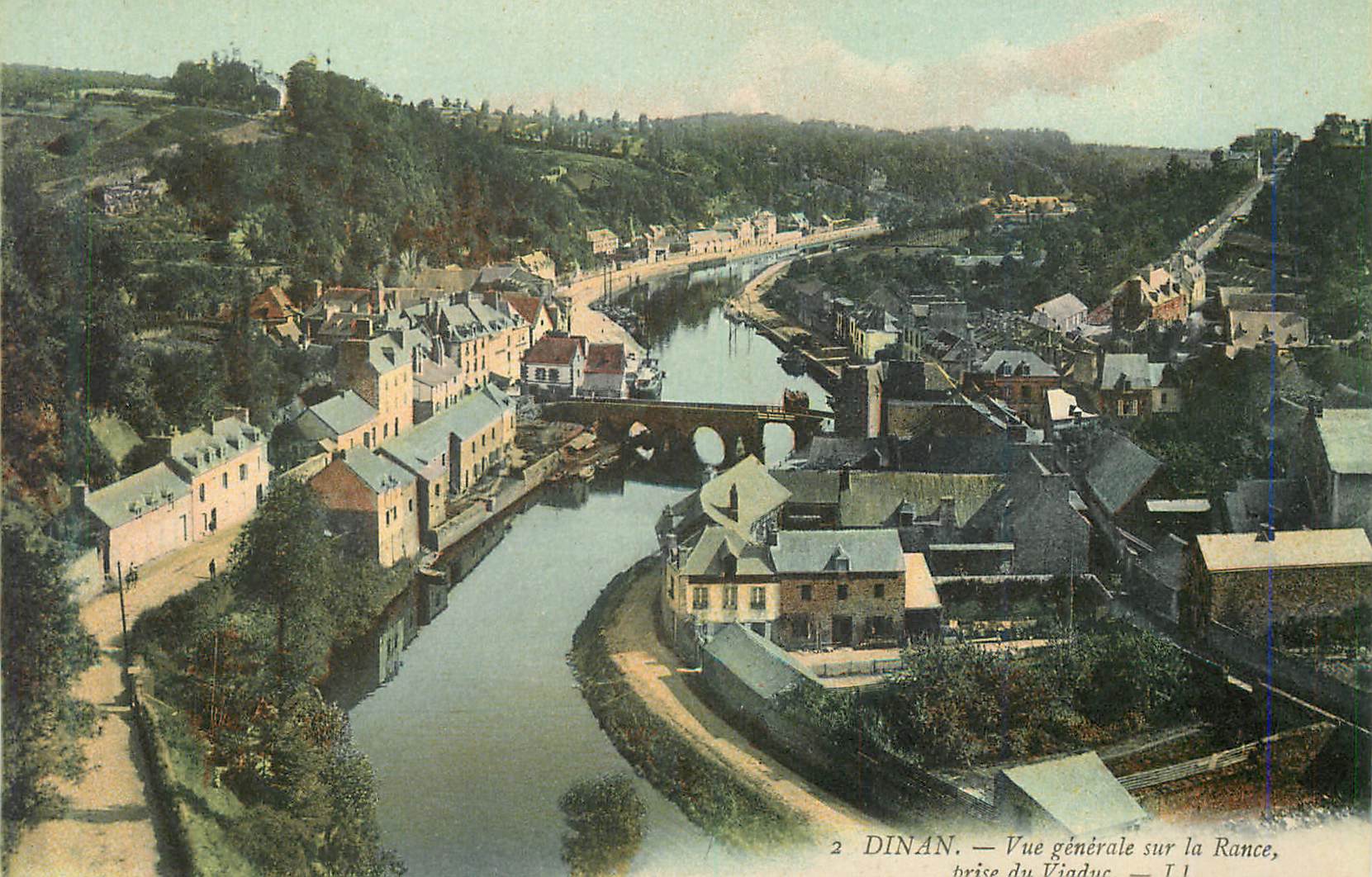 Dinan — Vue générale sur la Rance, prise du Viaduc — L1