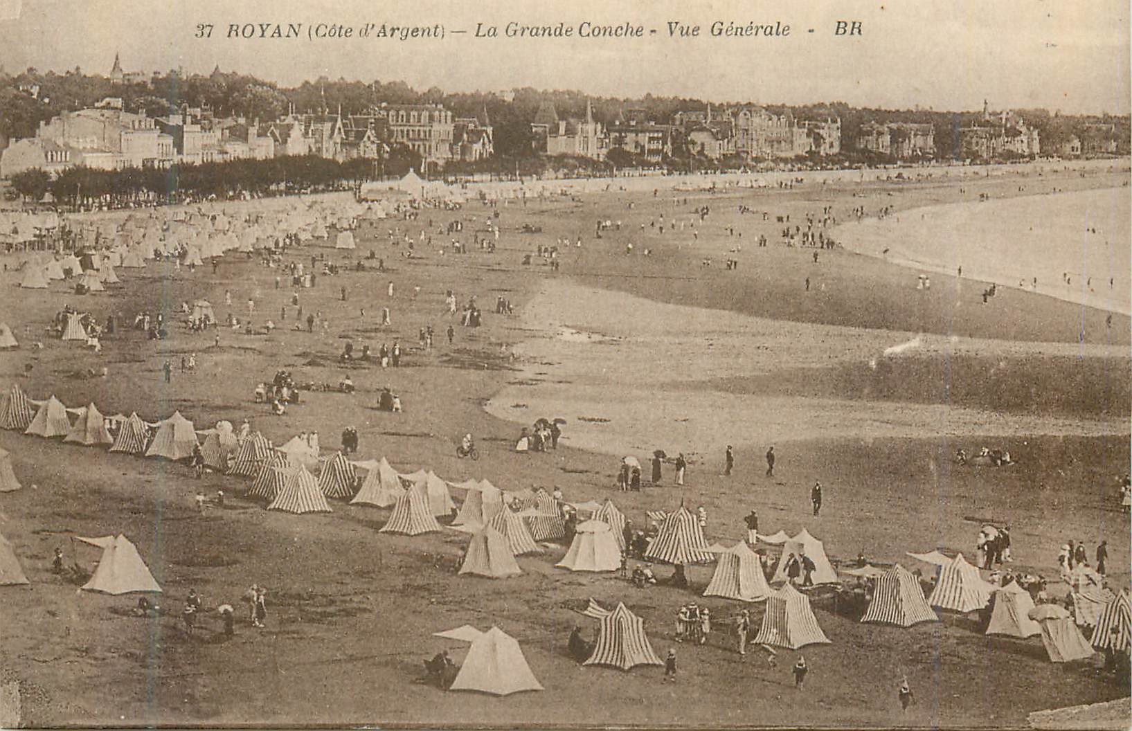 CPA 37 royan (cote d argent) la grande conche vue generale