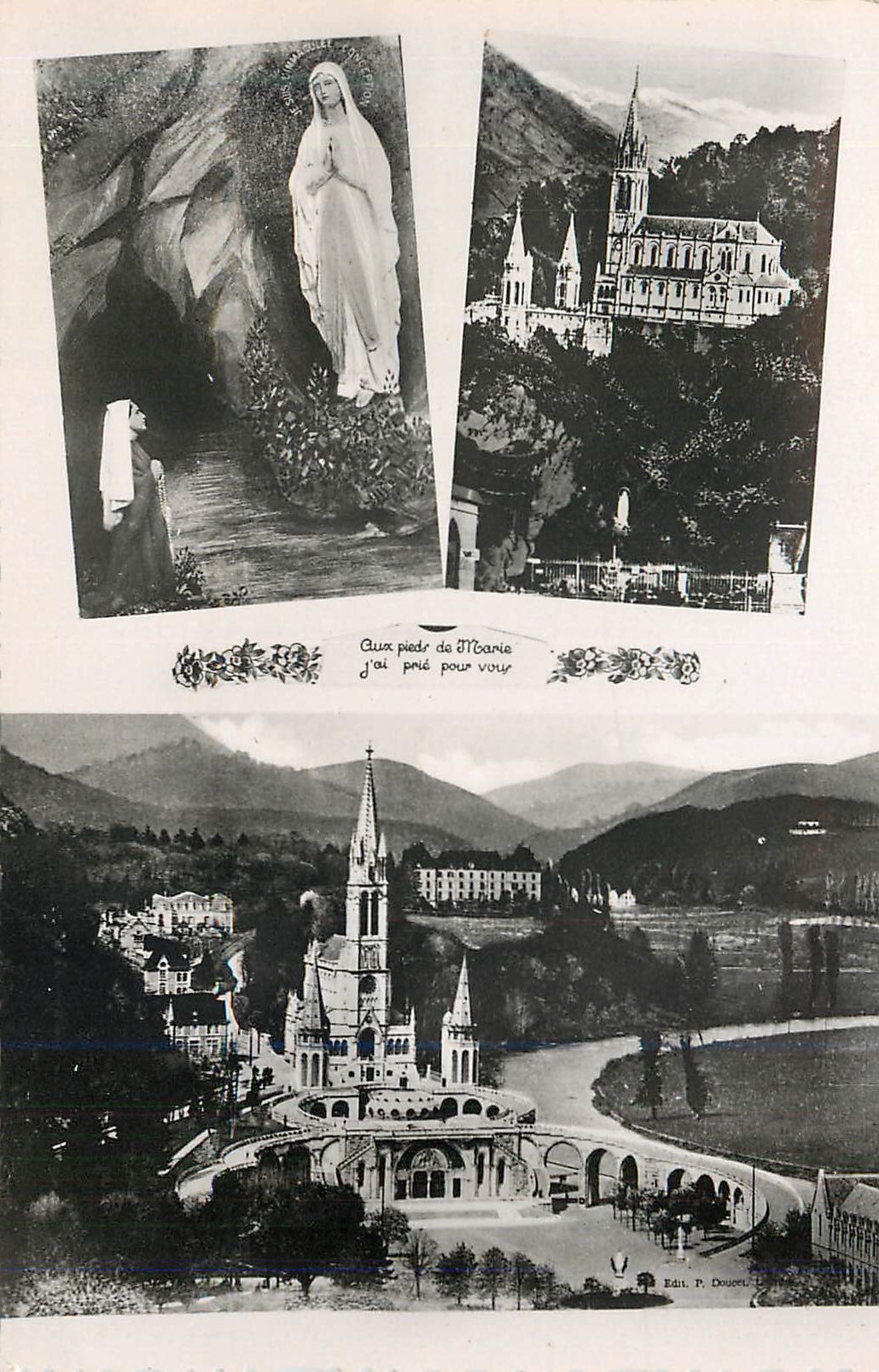 CPM 2 lourdes la basilique et l apparition