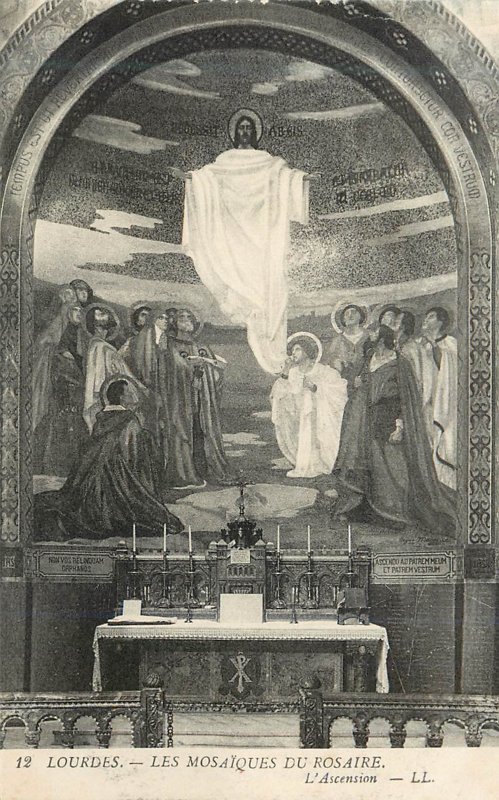 CPA 12 lourdes les mosaiques du rosaire l ascension