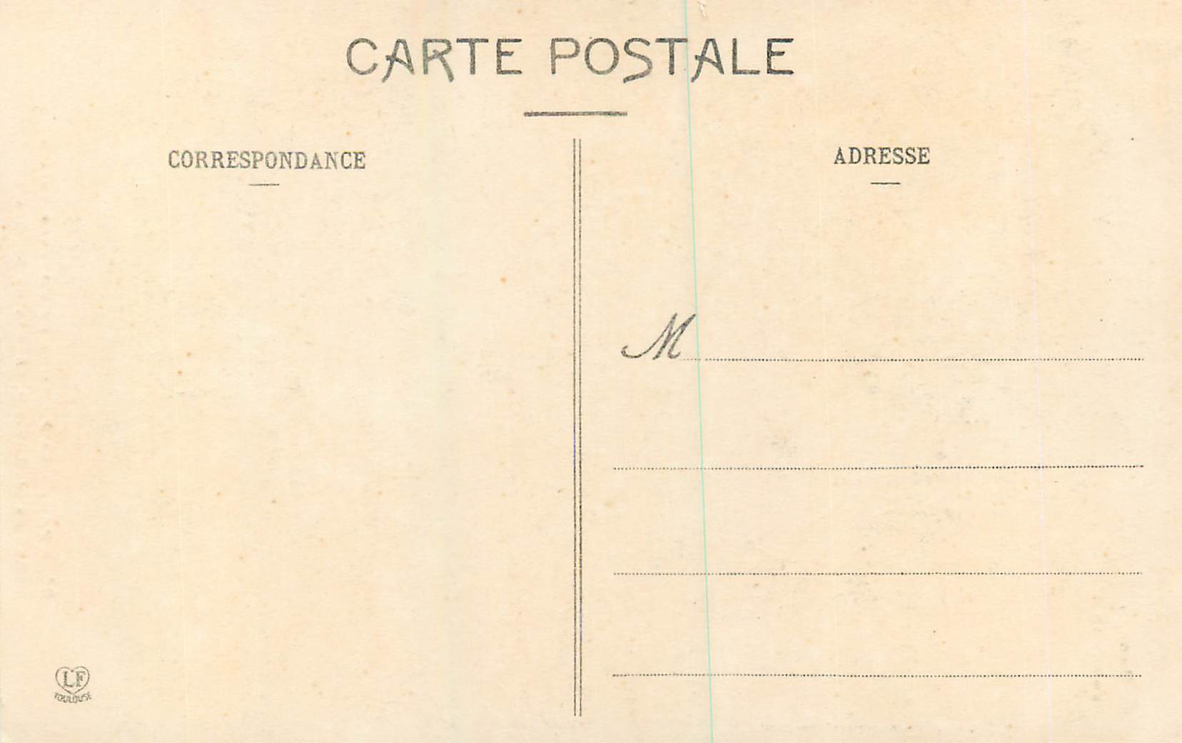 Pau - La Fontaine de l'Avenue Thiers — œuvre de M. Gabard, don de M. Latapie — Phototypie Labrecque, Pyrénées — Rückseite