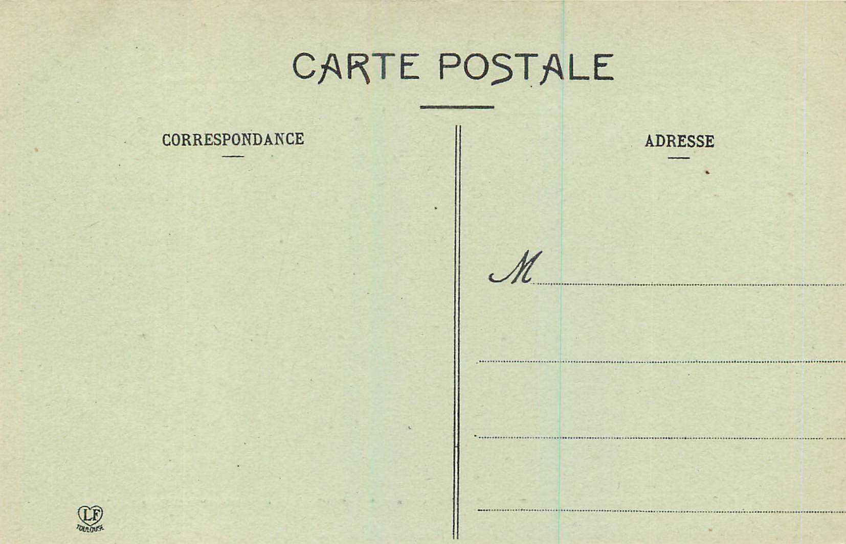 Pau - Bézanos et la chaîne des Pyrénées (partie gauche) de la terrasse du Palais d'Hiver — Phototypie Labouche Frères, Toulouse — Rückseite