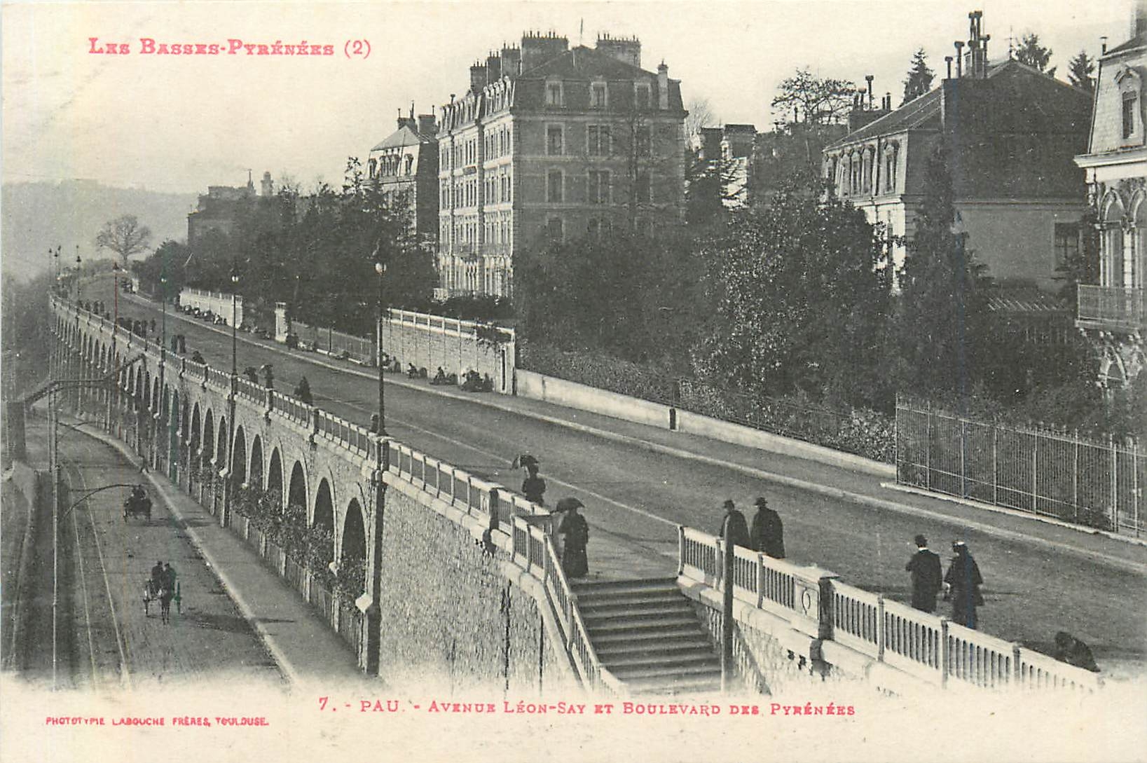Pau - Avenue Léon-Say et Boulevard des Pyrénées — Phototype Labouche Frères, Toulouse