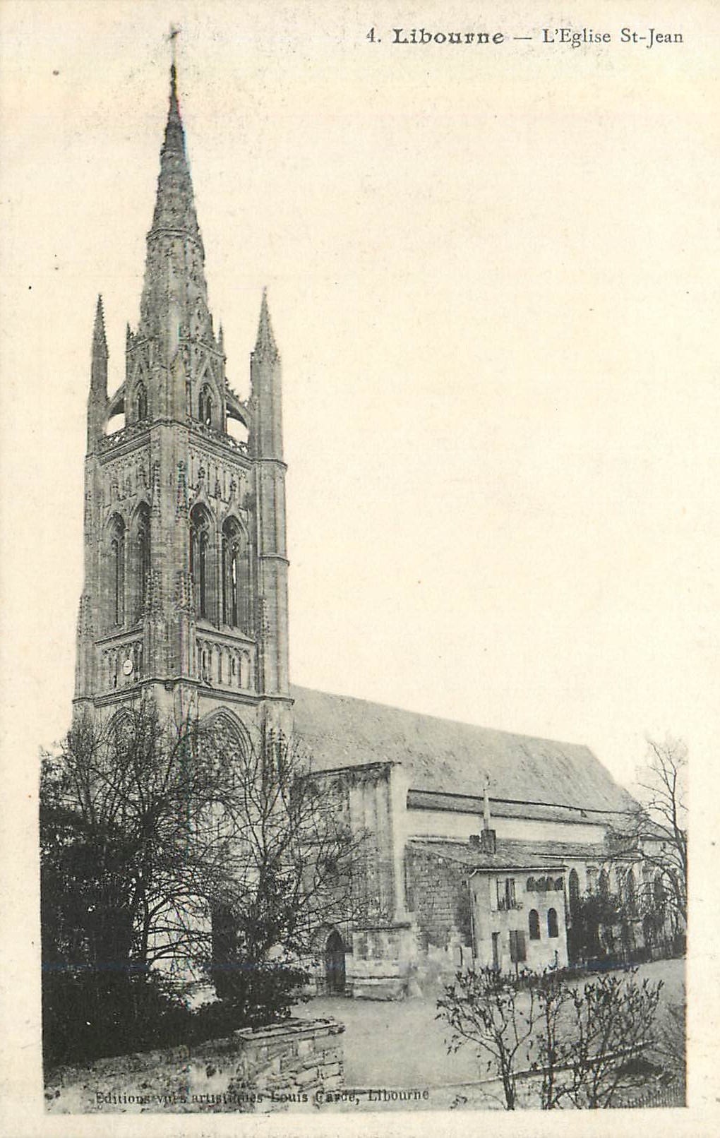 CPA 4 libourne l eglise st jean