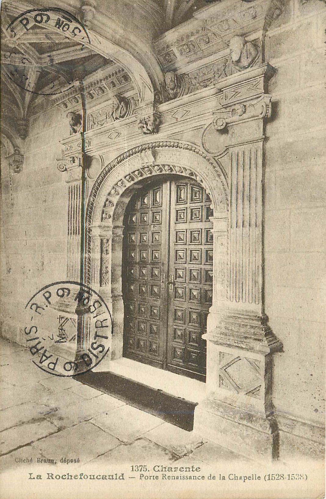 CPA 1375 charente la rochefoucauld porte renaissance de la chapelle (1528 1538)