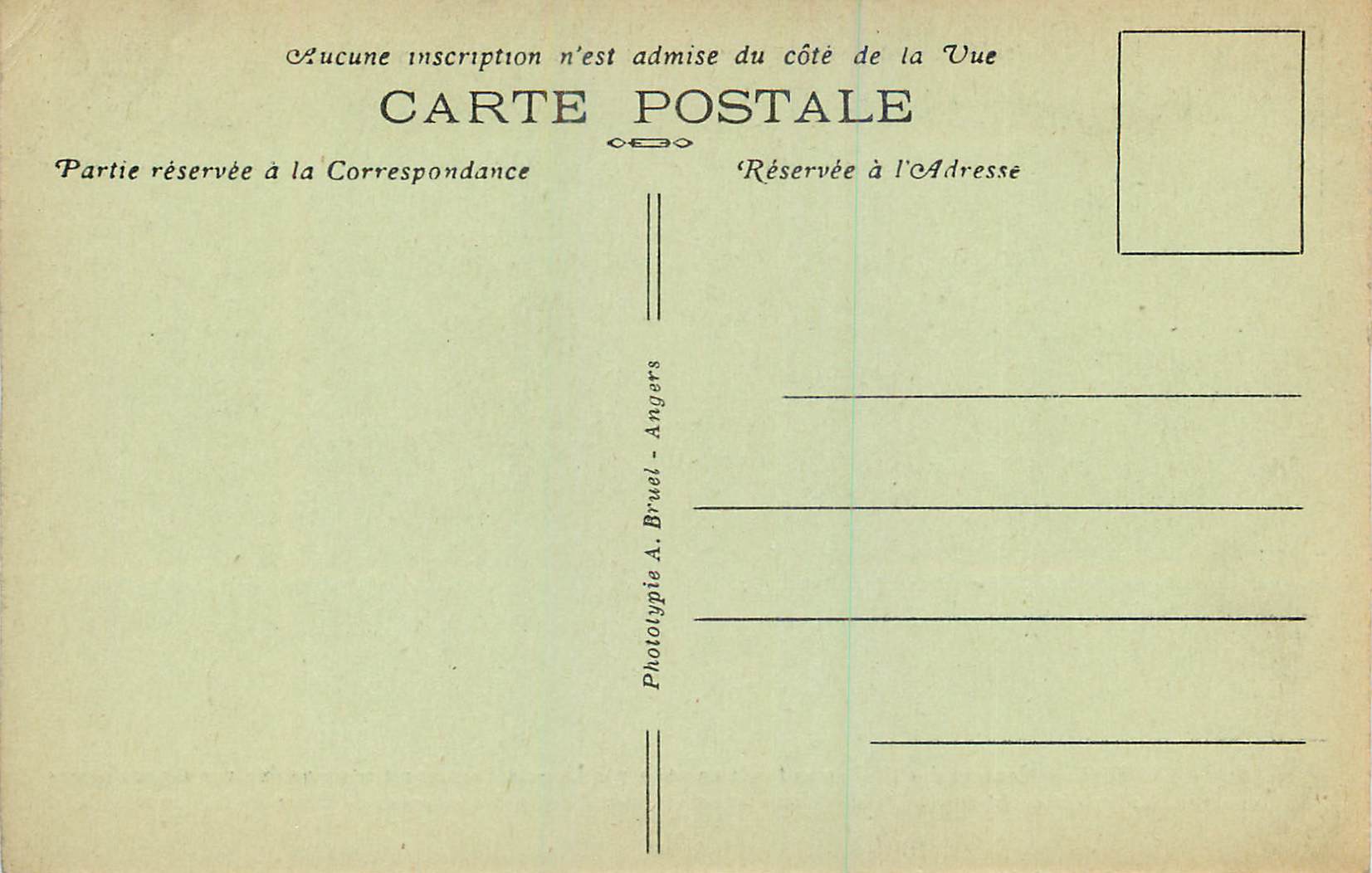 CPA 103 angers Couvent des penitentes — Rückseite