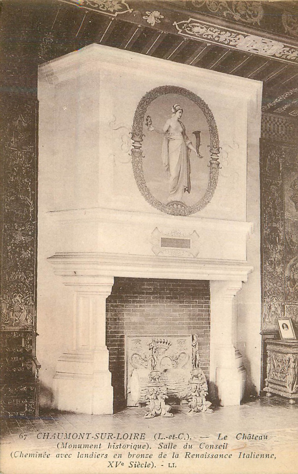 CPA 67 chaumont sur loire (l et c) le chateau (monument historique) salle du conseil