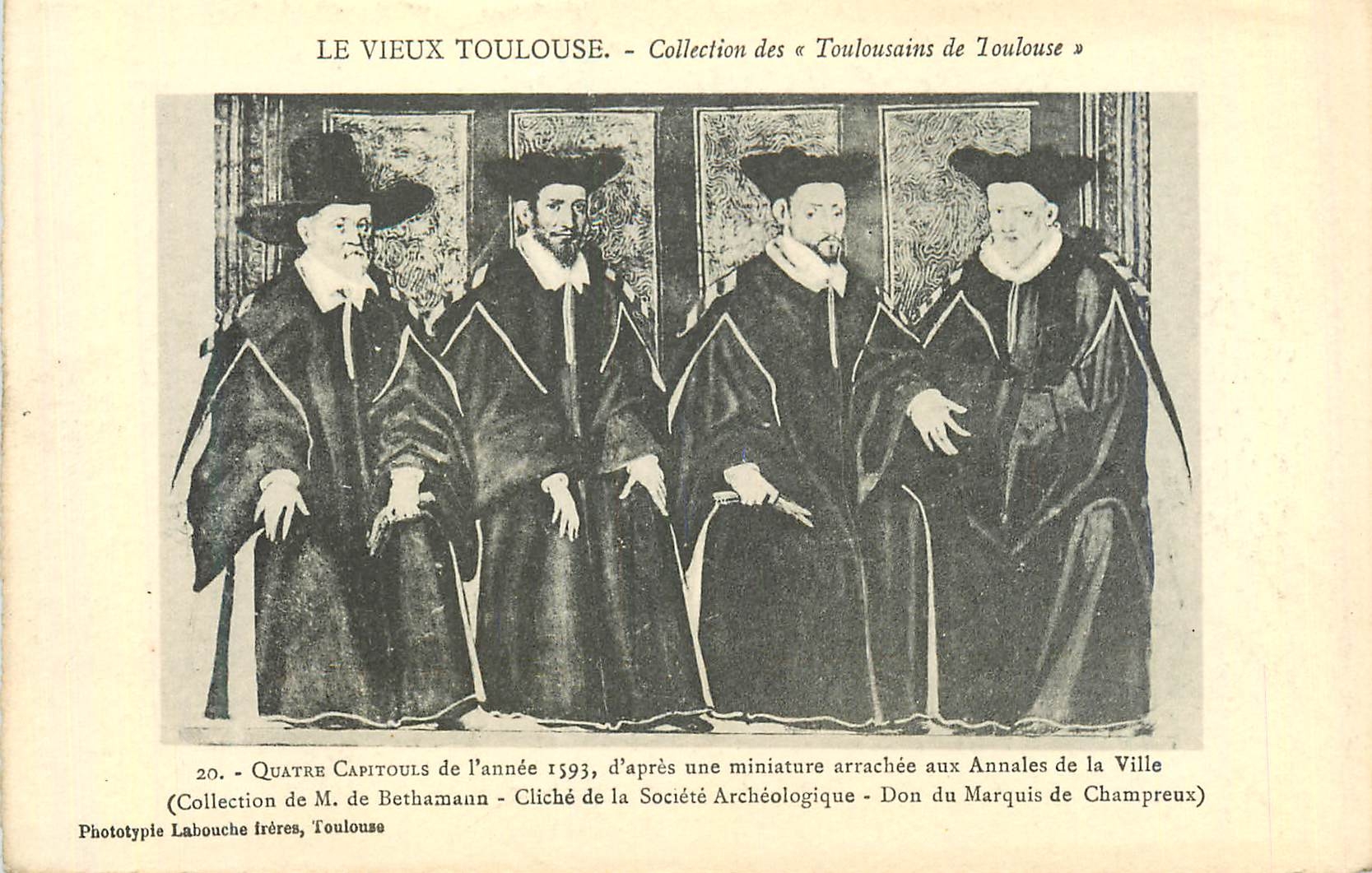 CPA Le vieux toulouse collection des toulousains de toulouse Quatre Capitouls de l'annee 1593