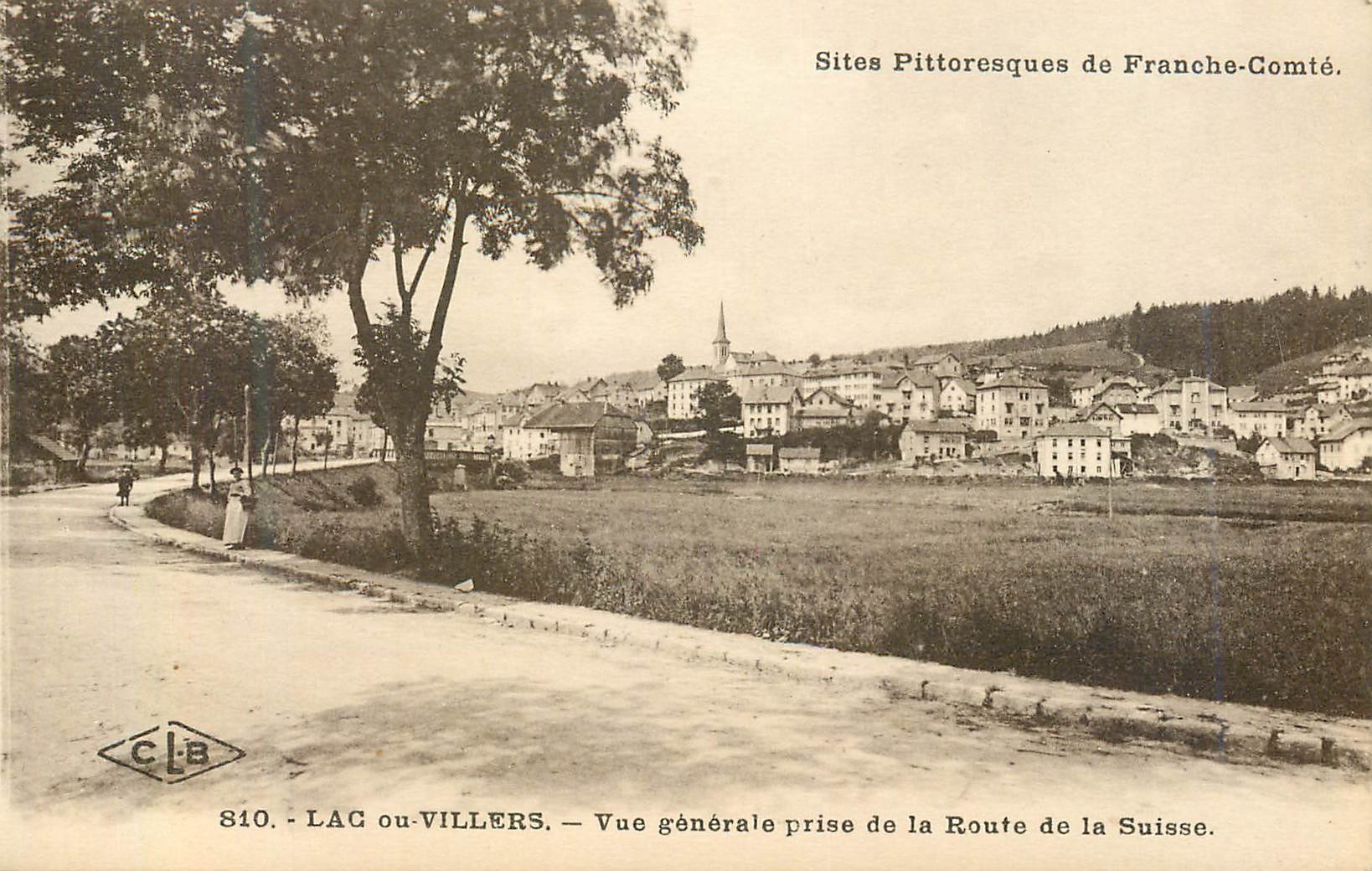 CPA Sites pittoresques de franche comte 810 lac ou villers vue generale prise de la route de la suisse