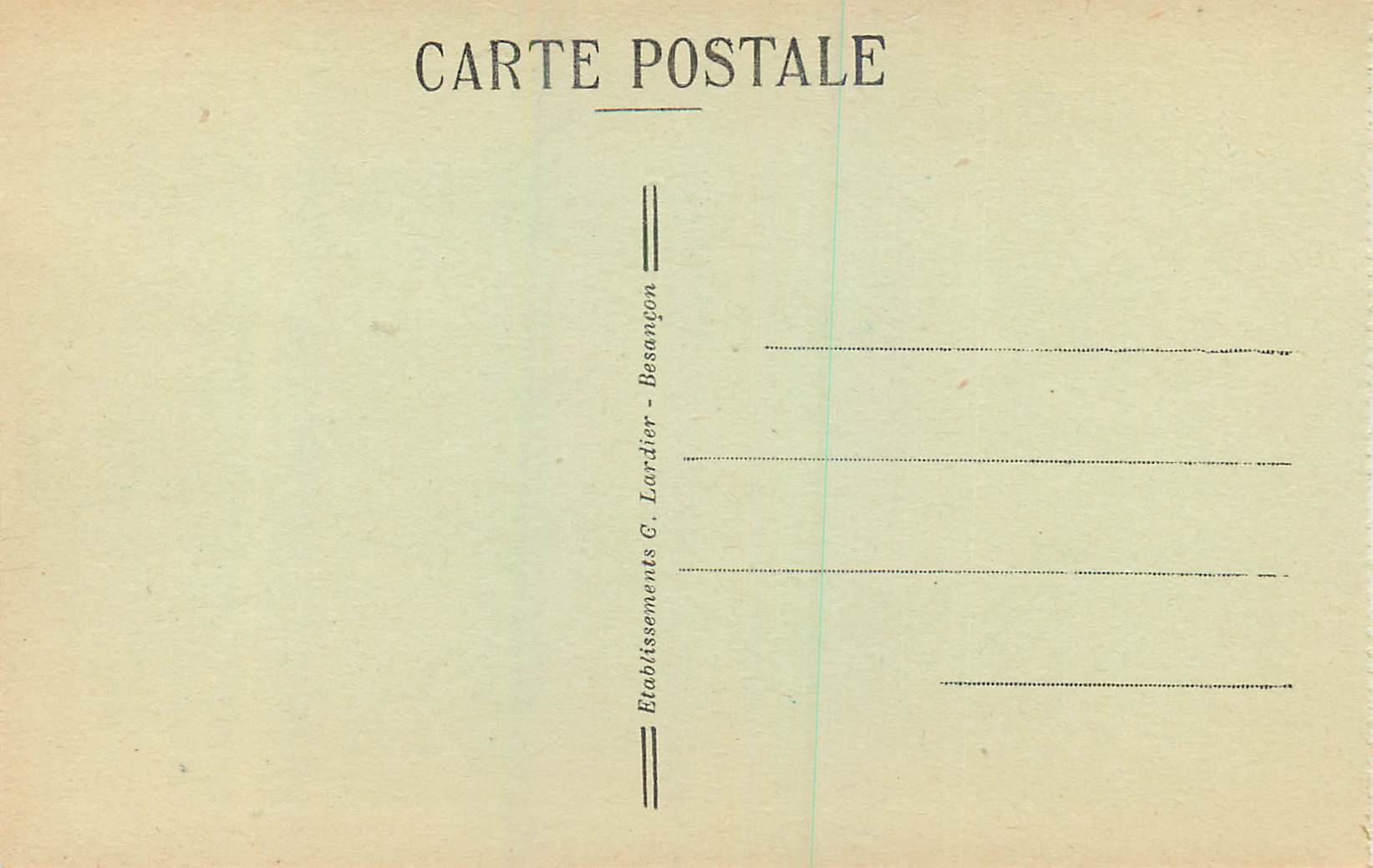 CPA Sites pittoresques de franche comte 810 lac ou villers vue generale prise de la route de la suisse — Rückseite