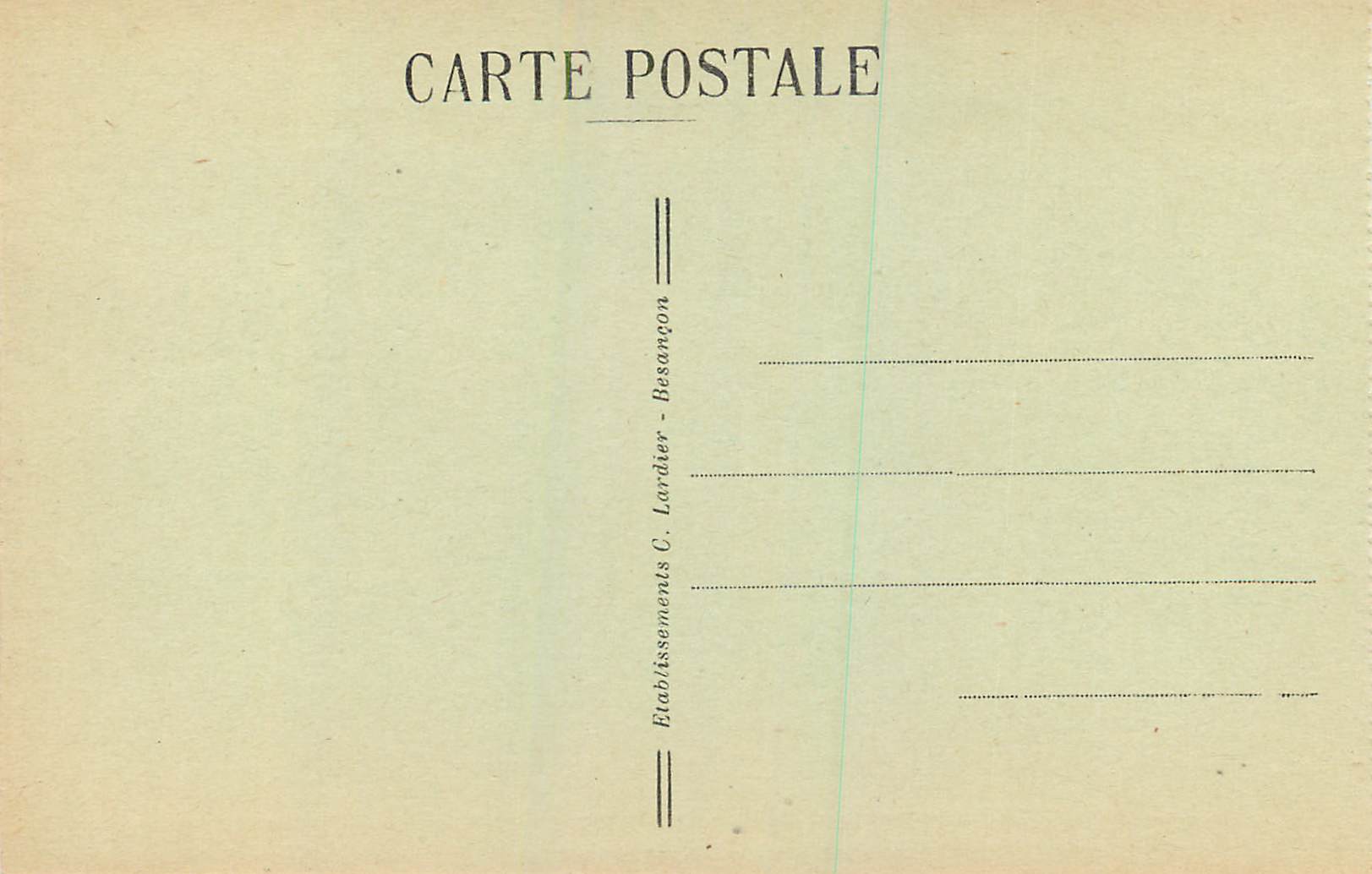 Lac-ou-Villers — Pont sur le Doubs — Sites Pittoresques de Franche-Comté, n° 830 — Reverso