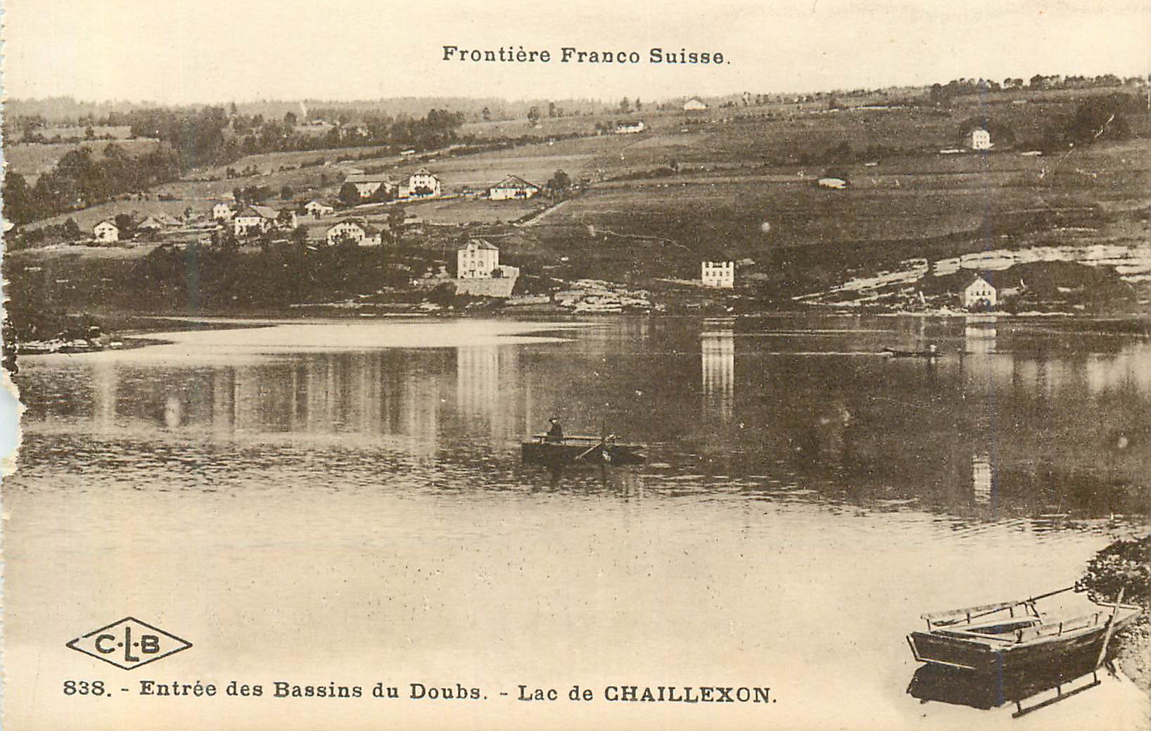 Entrée des Bassins du Doubs - Lac de Chaillexon — Frontière Franco-Suisse — C-L-B n°838