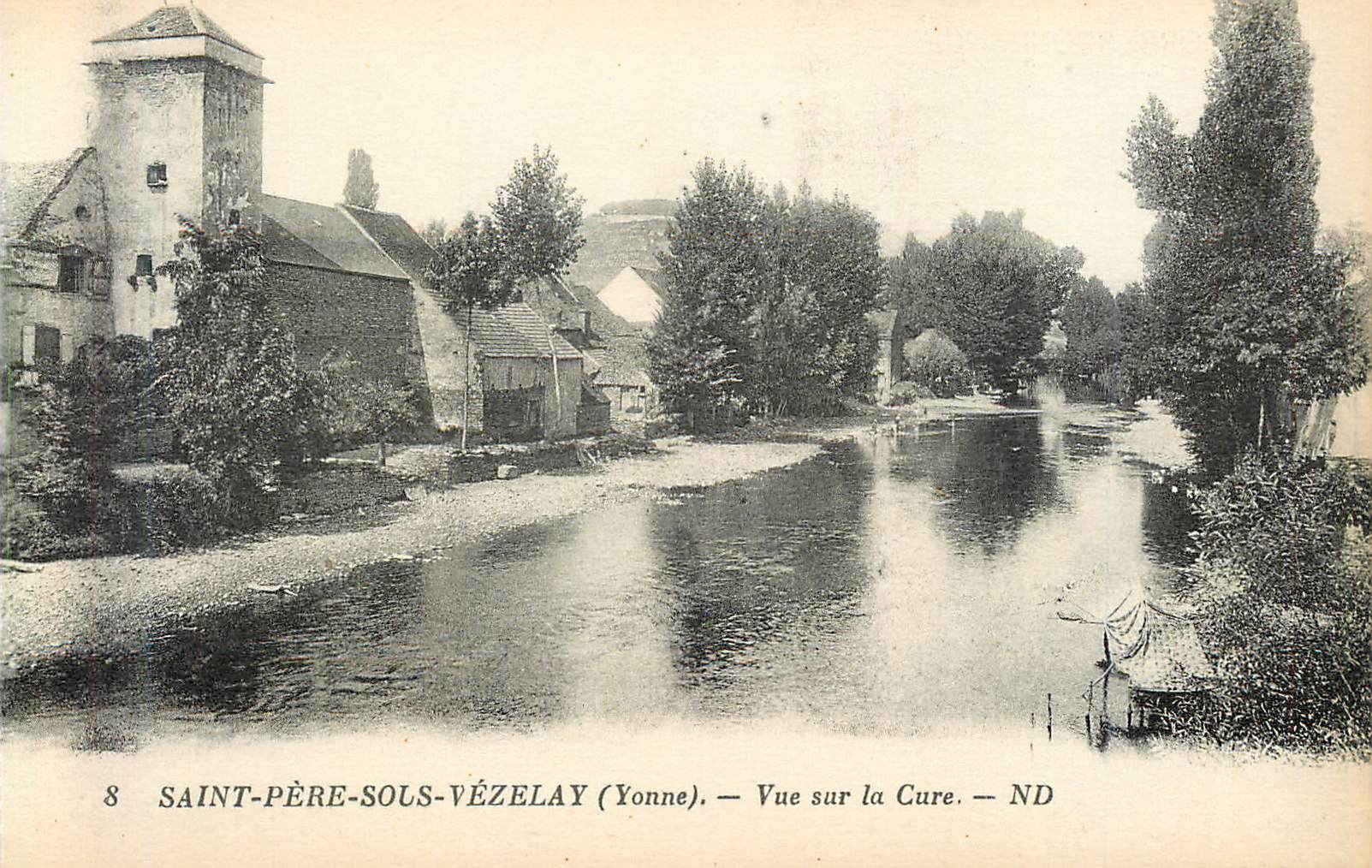 CPA 8 saint pere sous vezelay (yonne) vue sur la cure