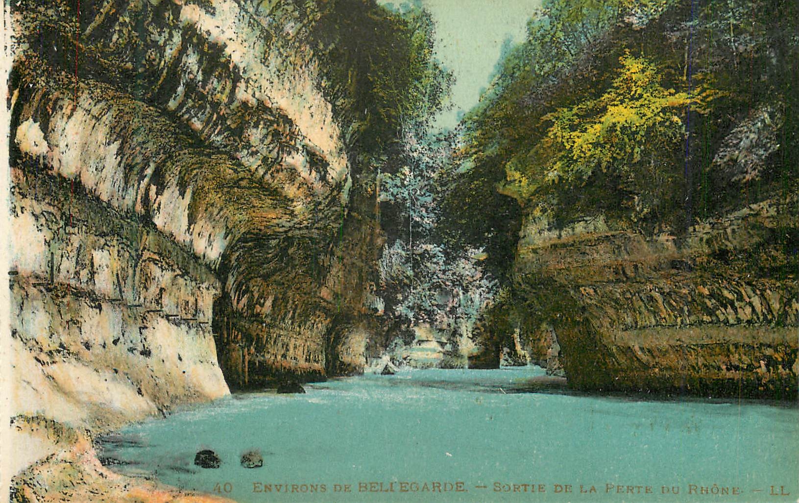 CPA Environs de bellegarde sortie de la perte du rhone