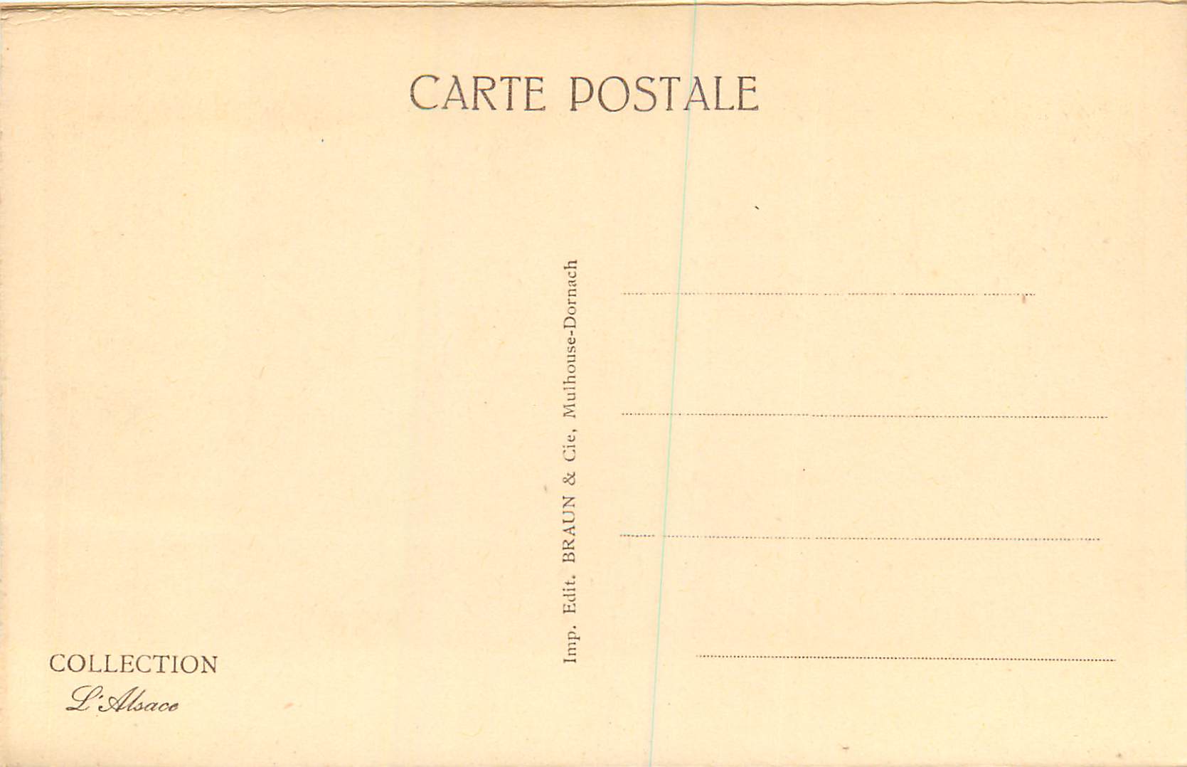 CPA 851 colmar galerie molly — Rückseite