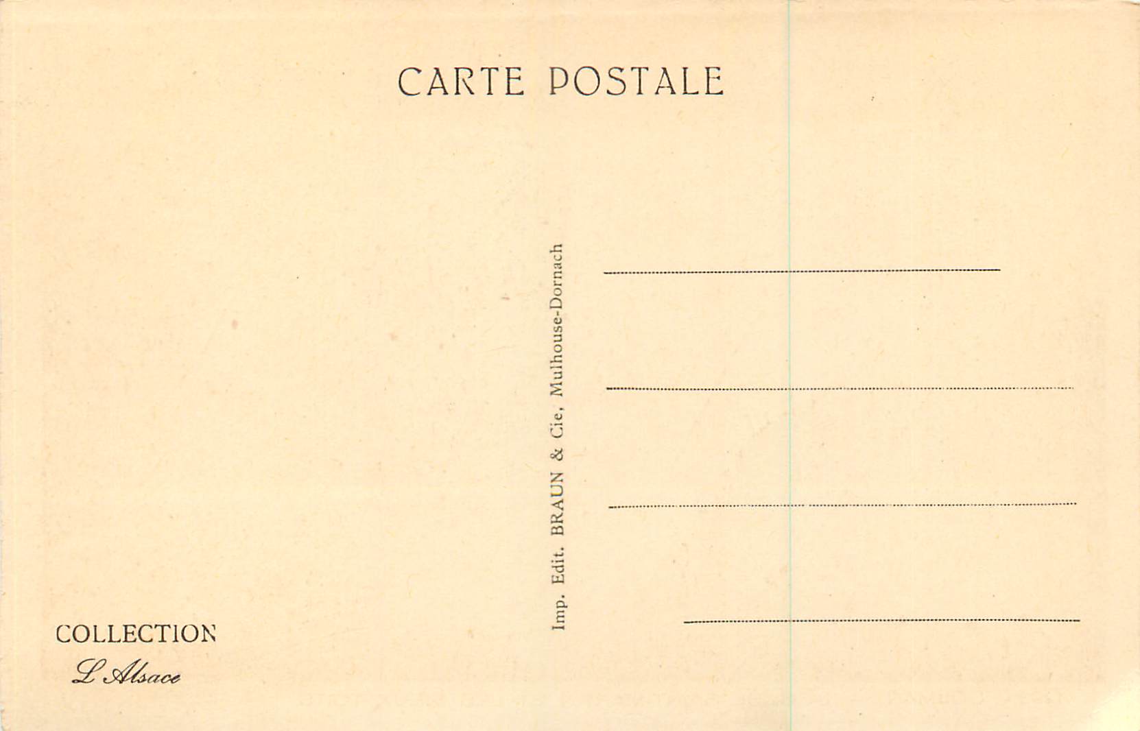 CPA 1293 colmar l eglise saint martin et les vieux toits — Rückseite