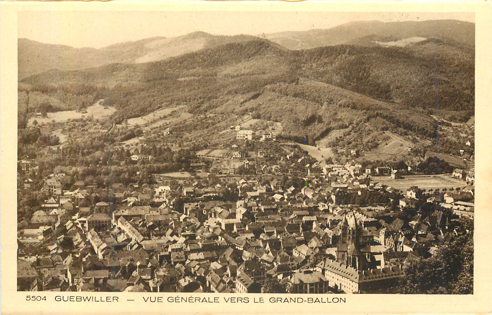 CPA 5504 guebwiller vue generale vers le grand ballon