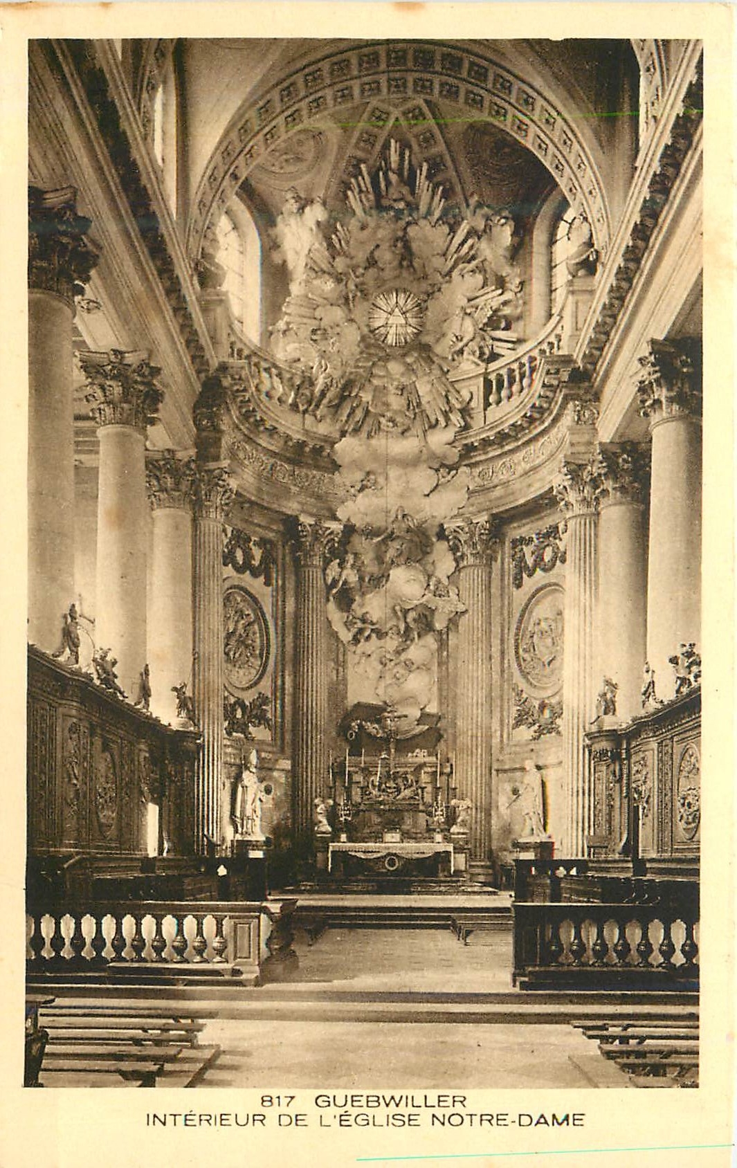 CPA 817 guebwiller interieur de l eglise notre dame