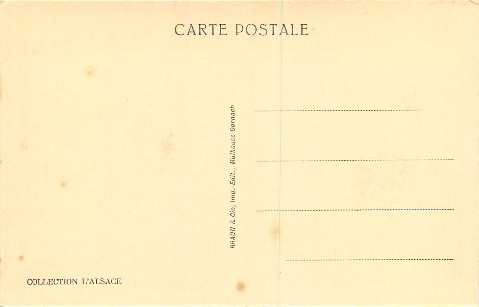 Le Grand Ballon et l'Hôtel du Ballon — série 5522 — éditeur BRAUN & Cie, Mulhouse-Dornach — Rückseite