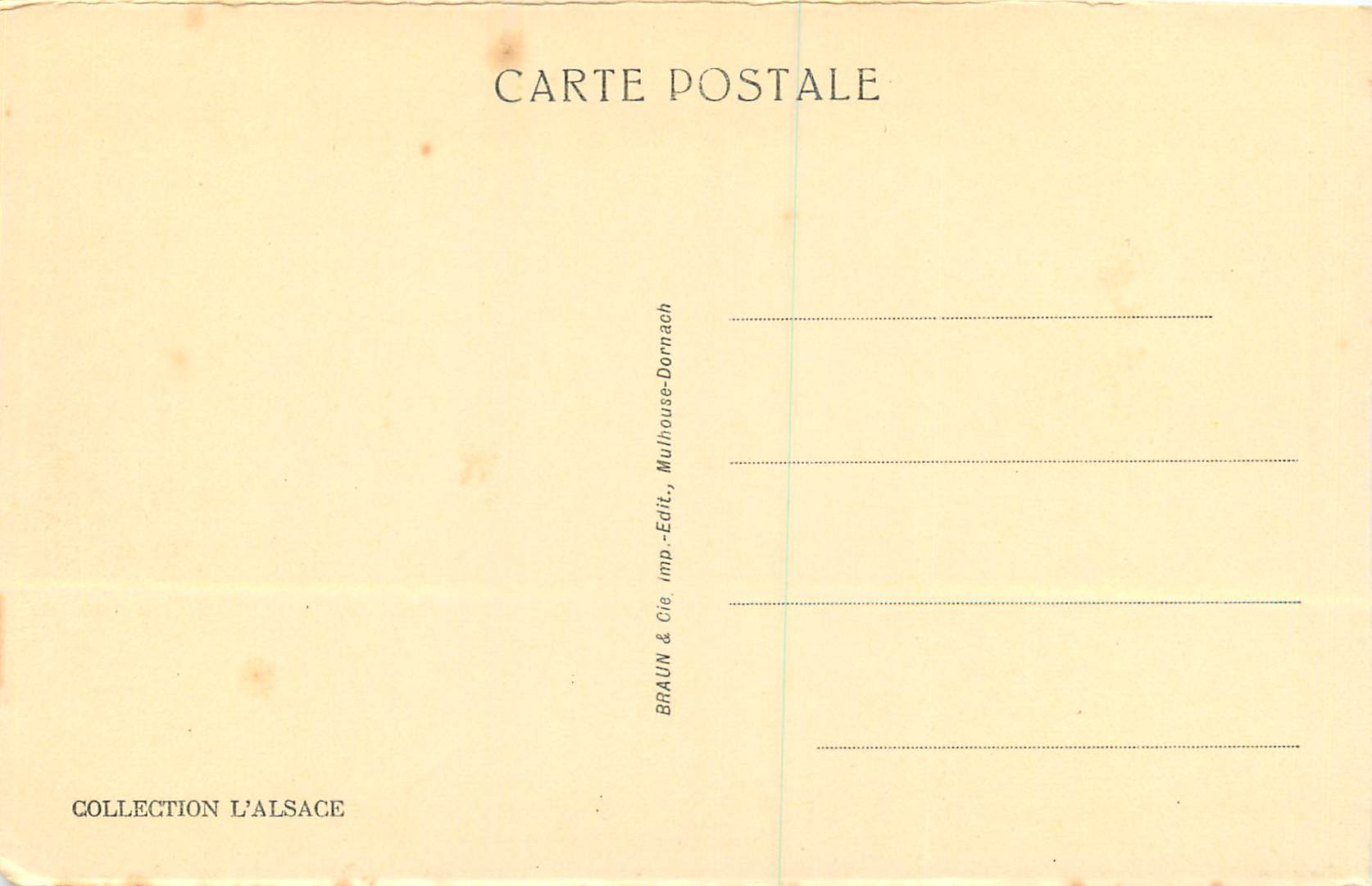 CPA 5396 lac de la lauch digue et hotel du lac — Rückseite