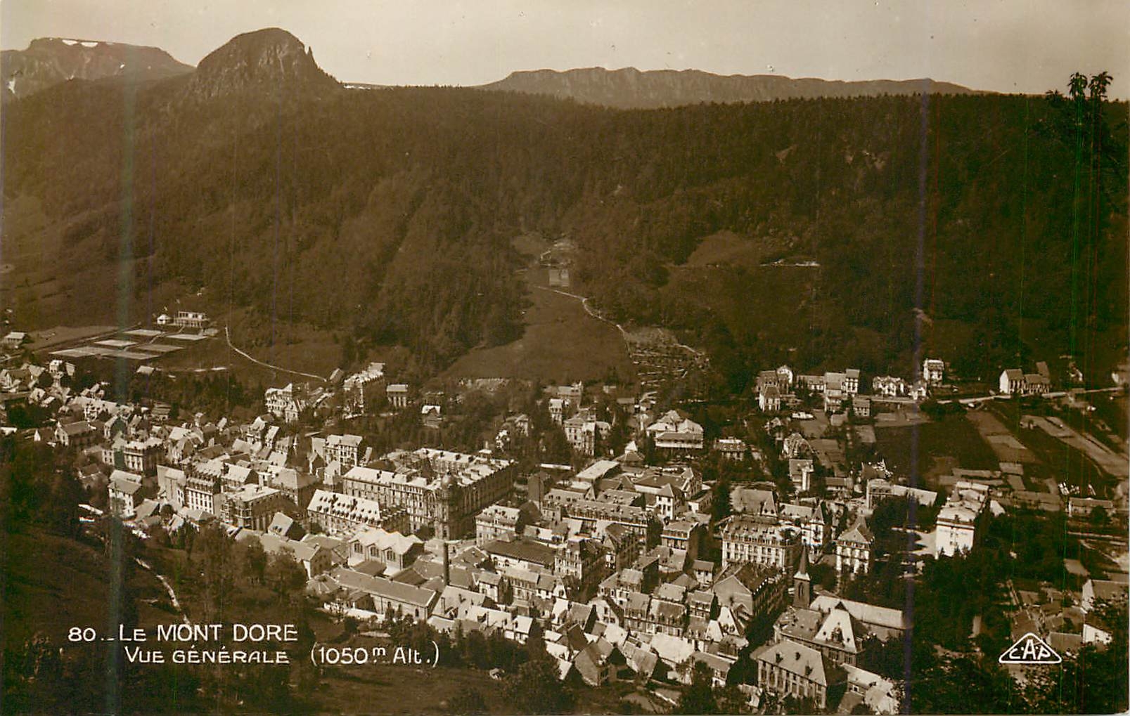CPM 80 le mont dore vue generale(1050m alt)