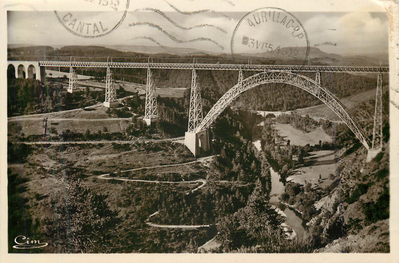 CPA Viaduc de garabit (cantal)
