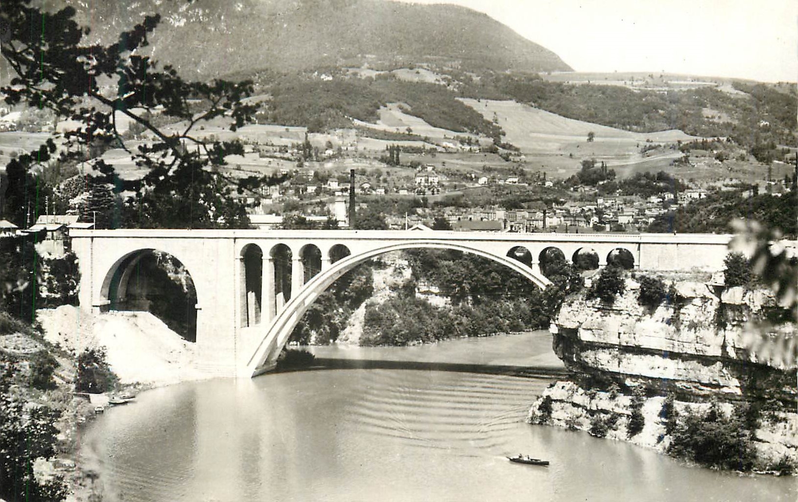 CPM Bellegarde (ain) 5 les bords du rhone le viaduc routier de savoie