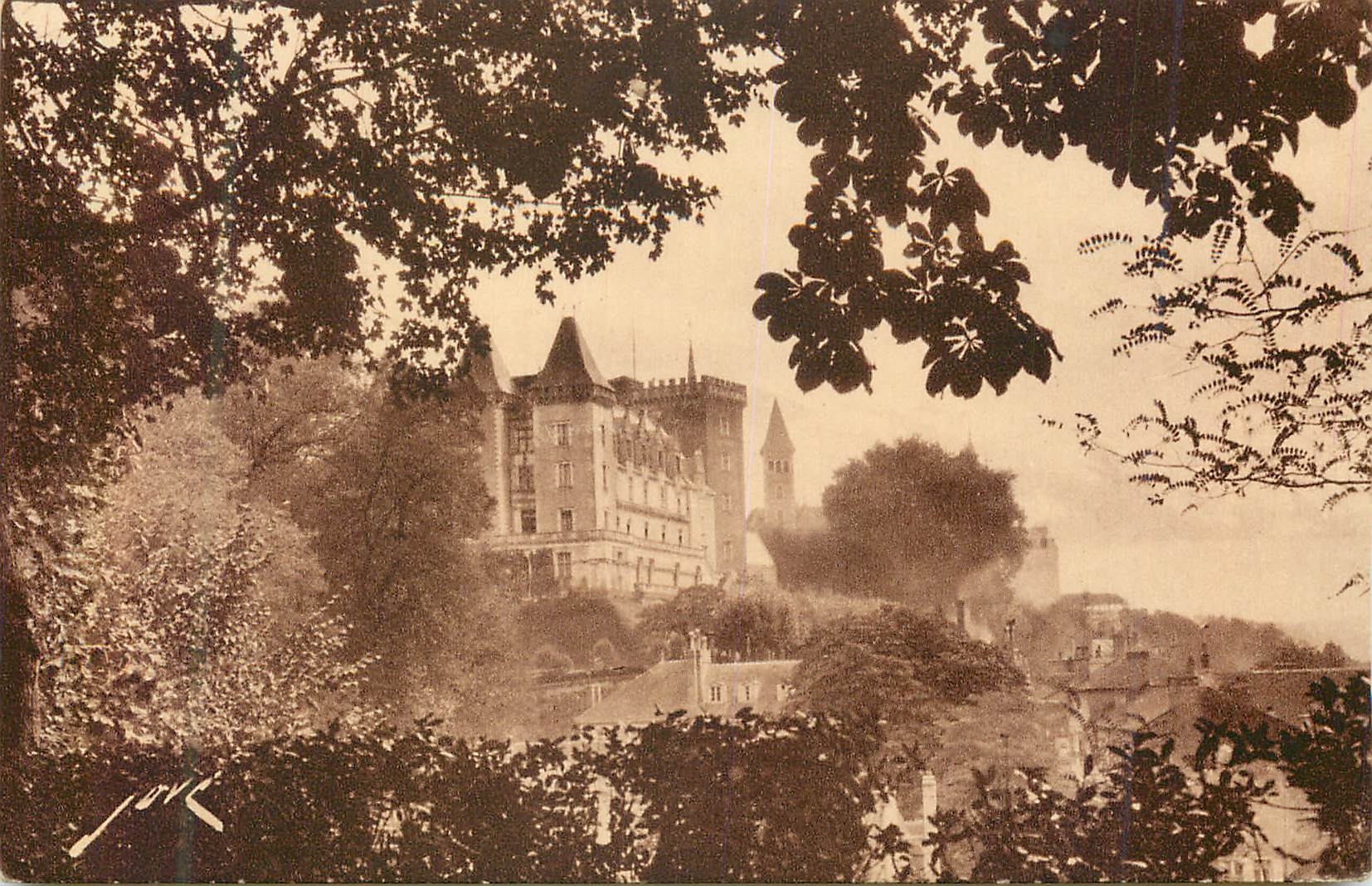 CPA Toute la france n 20 pau (b p) le chateau henri iv vu du parc national