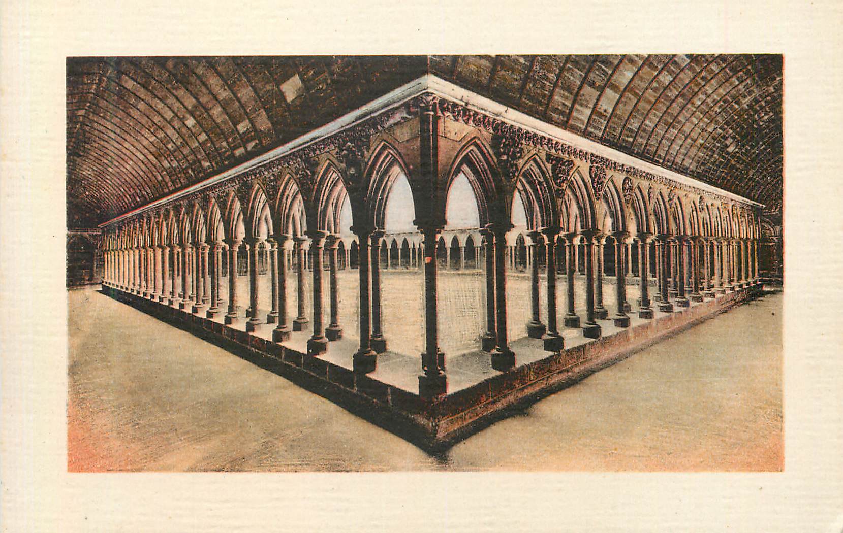 CPA 80 mont saint michel le cloitre