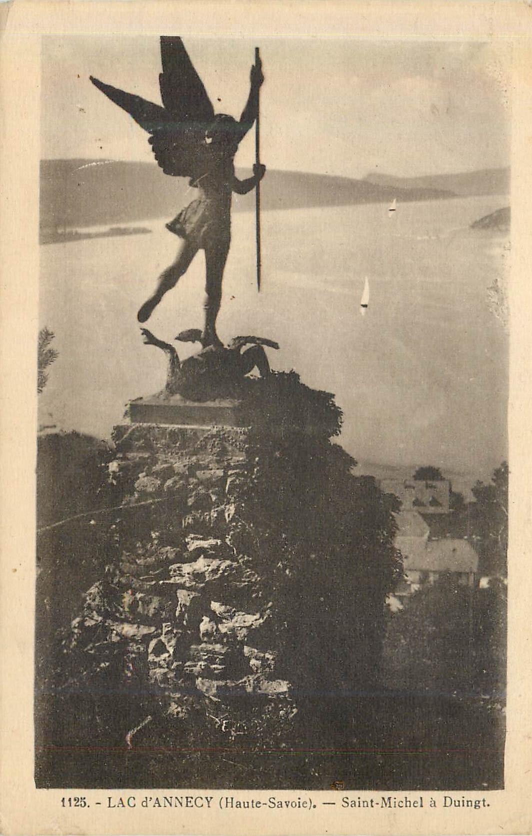 Lac d'Annecy (Haute-Savoie) — Saint-Michel à Duingt — L. Fauraz, édit.
