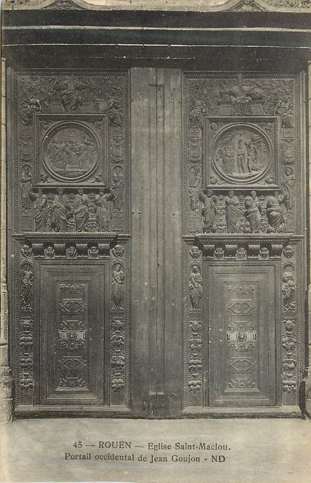 CPA 45 rouen eglise saint maclou portail occidental de jean goujon