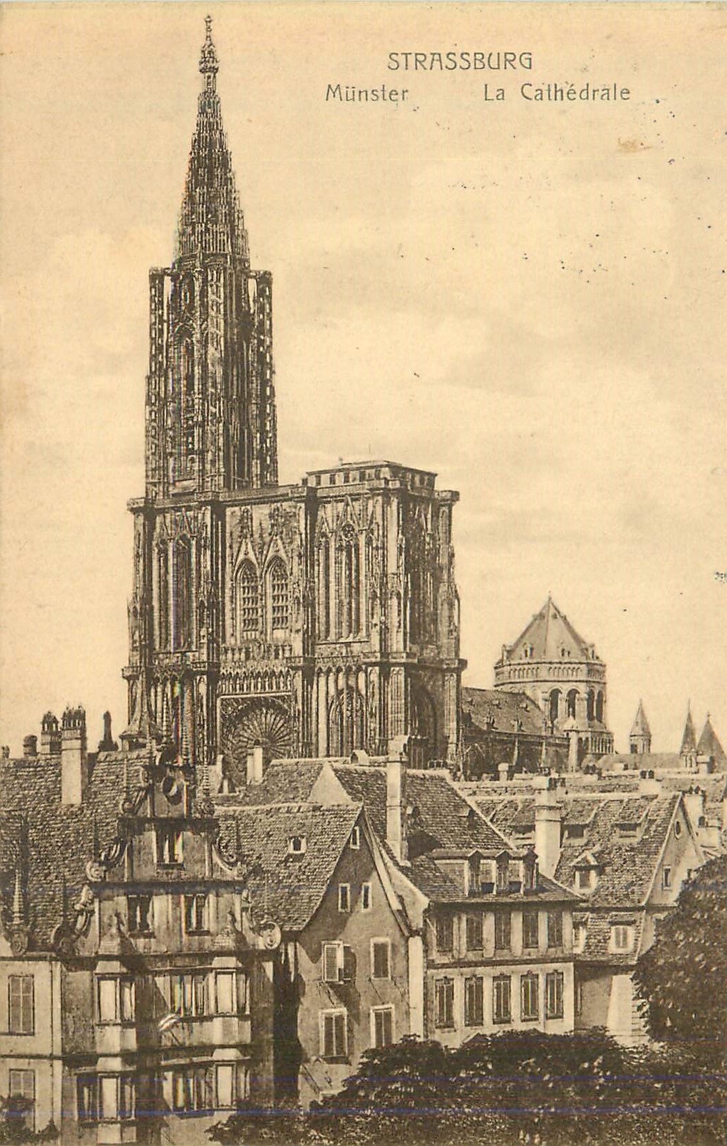 CPA Strassburg munster la cathedrale