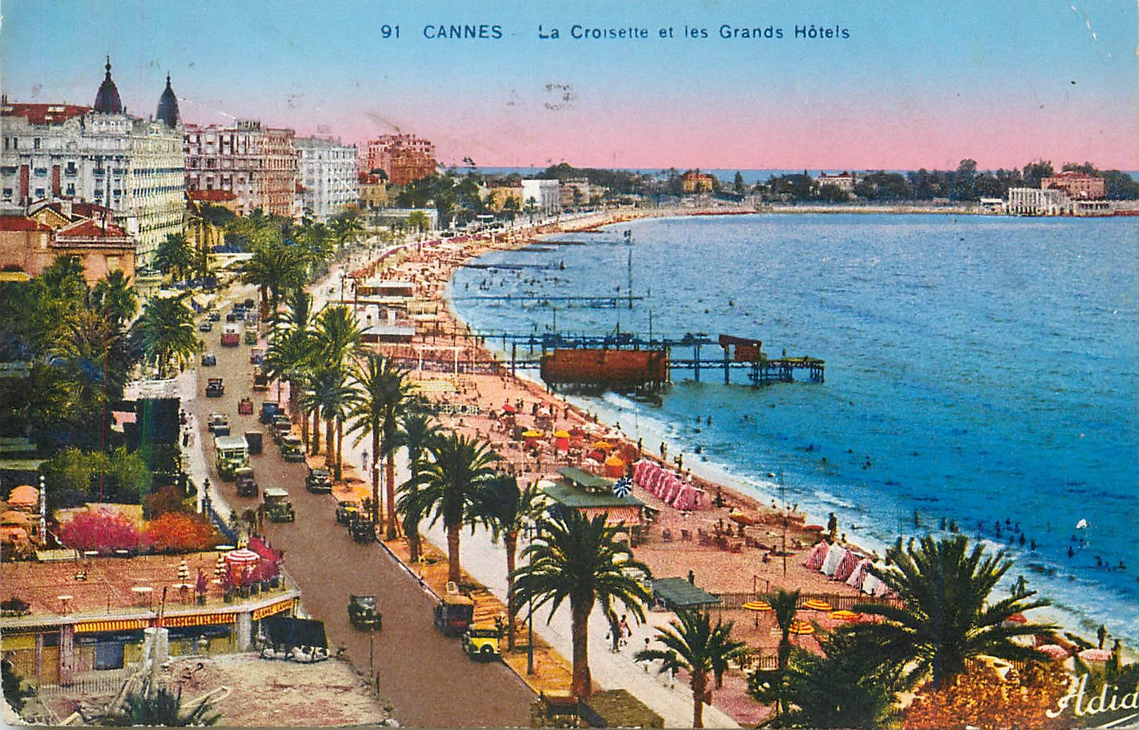 CPA 91 cannes la croisette et les grands hotels