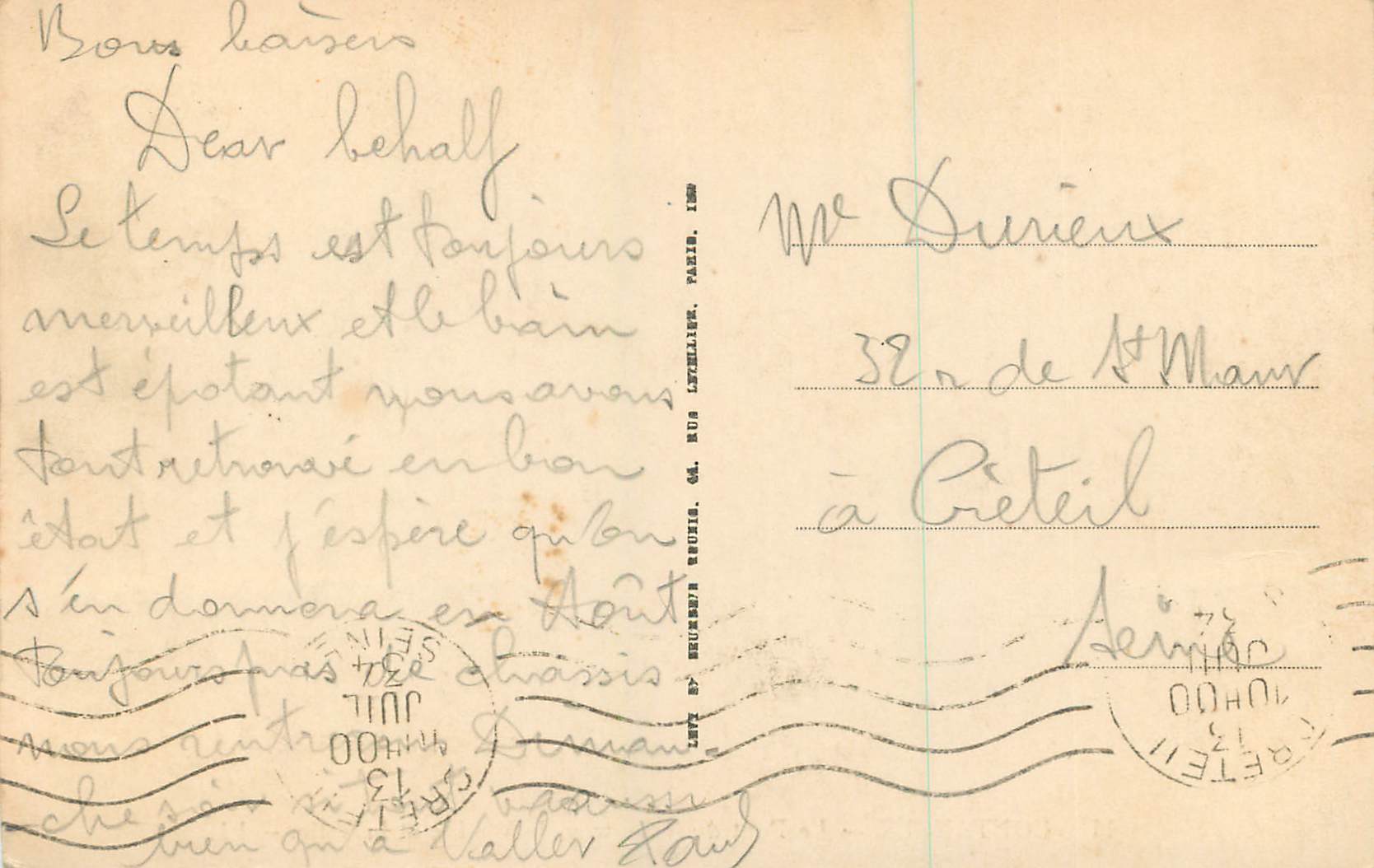 CPA 11 coutances le pont du tramway le viaduc et la ville — Rückseite