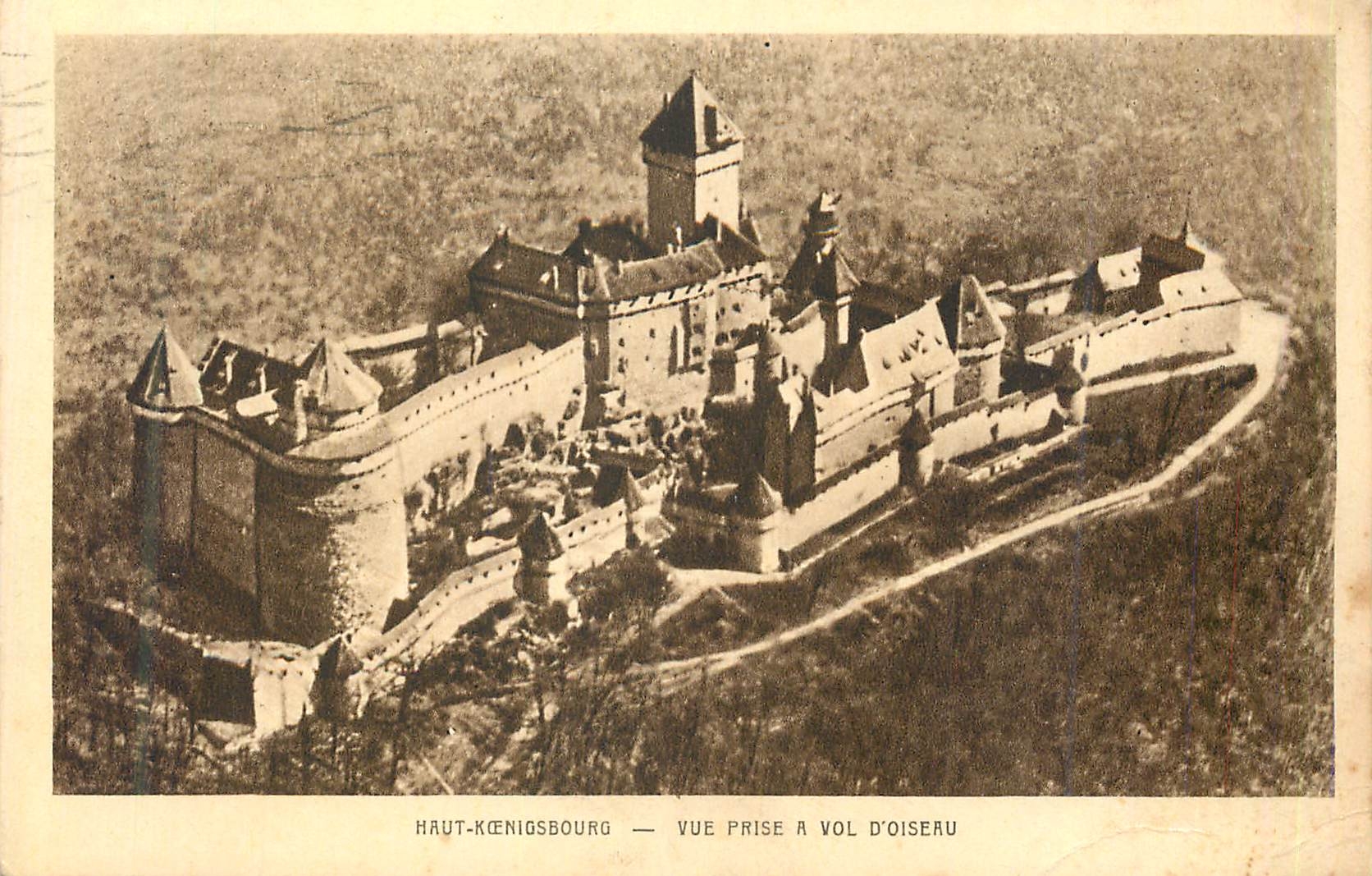 CPA Haut koenigsbourg vue prise a vol d oiseau