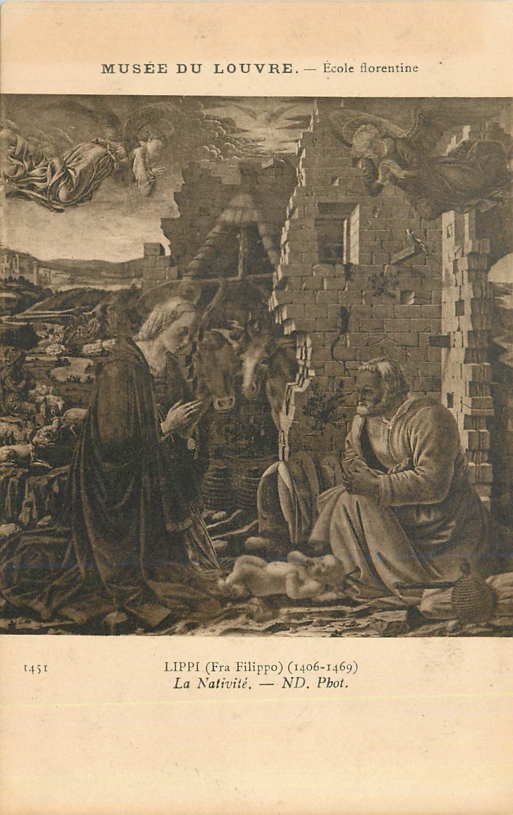CPA Musee du louvre ecole florentine 1451 lippi  (fra filipo) (1406 1469) la nativite