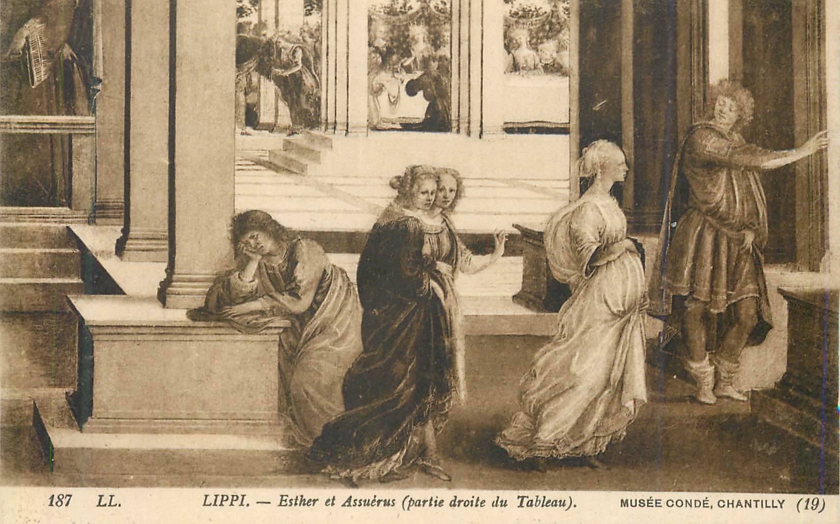 CPA 187 lippi esther et assuerus (partie droite du tableau) musee conde chantilly (19)