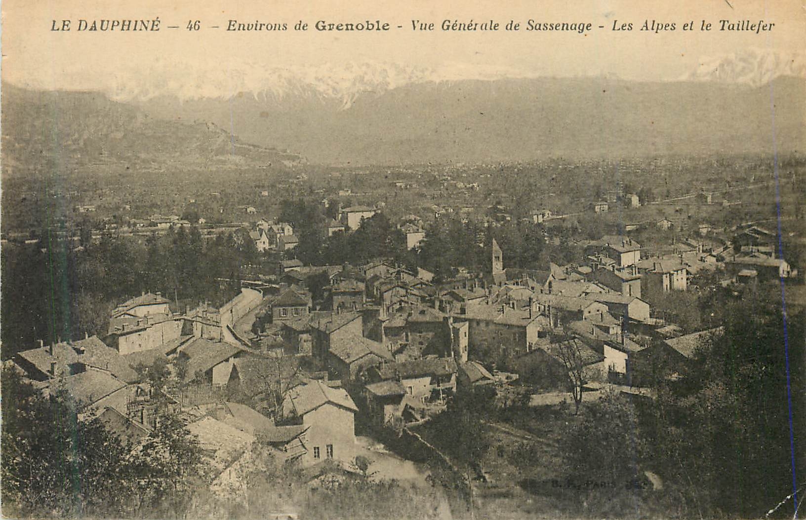 Sassenage — Allgemeine Ansicht — Die Alpen und Taillefer — Verlag Catala Frères, Paris