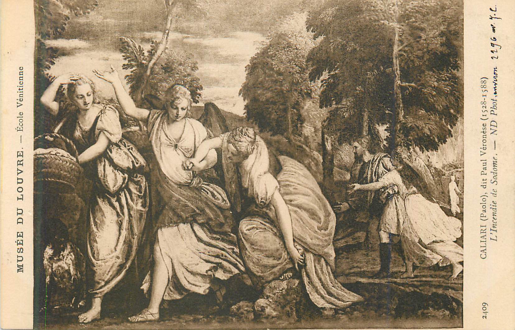 CPA Musee de louvre ecole venitienne 2409 galiari (paolo) dit paul verone (1528 1588) l incendie de sodome