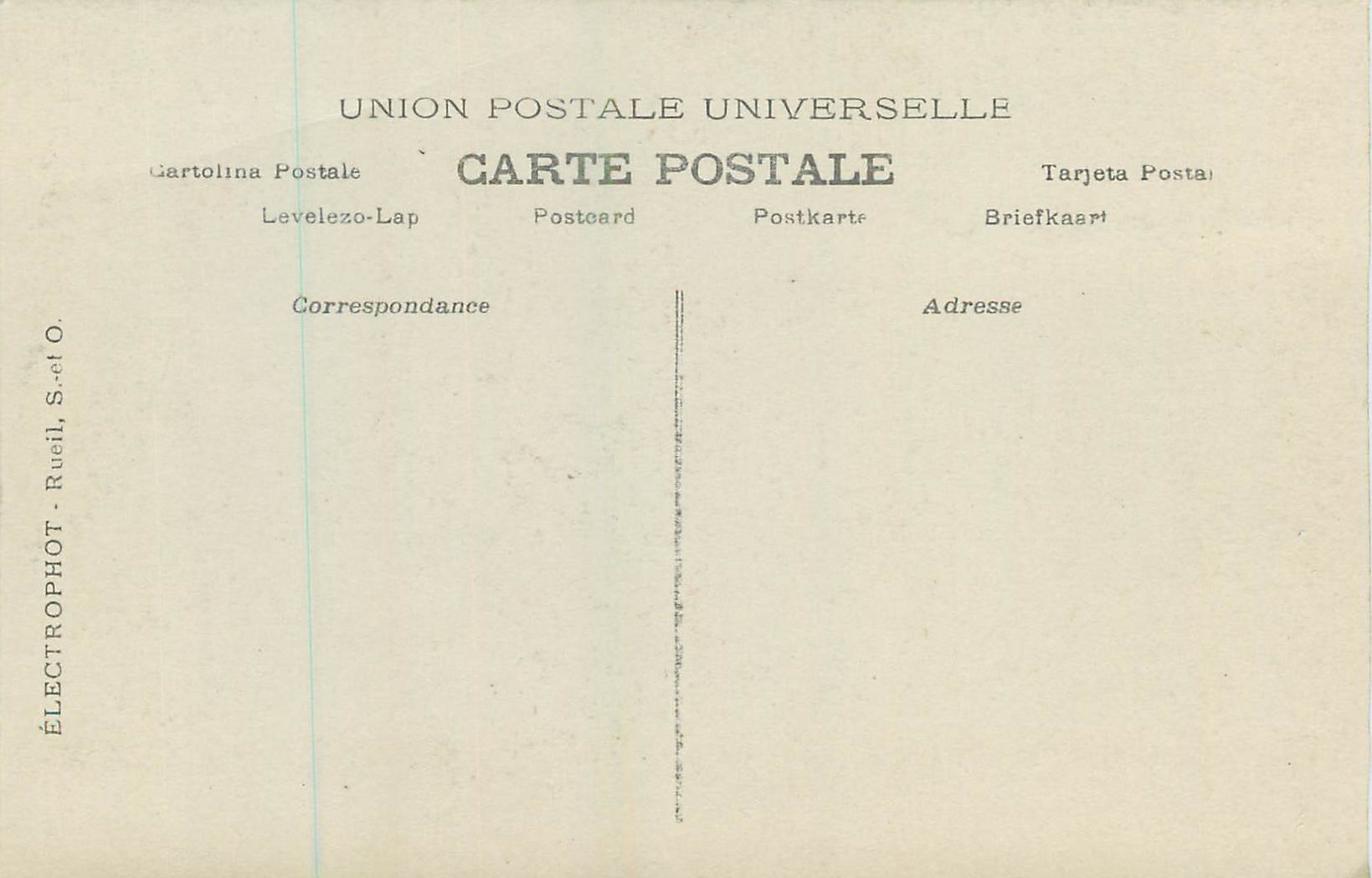 Palast von Fontainebleau — Kapelle der Dreifaltigkeit — Électrophot, S.-et-O. — Rückseite