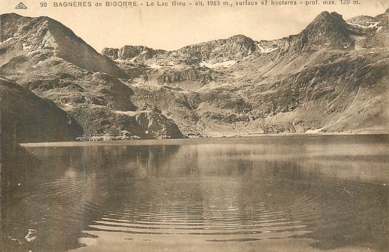 Bagnères-de-Bigorre - Le Lac Bleu — alt. 1963 m., surface 47 hectares - prof. max. 120 m.