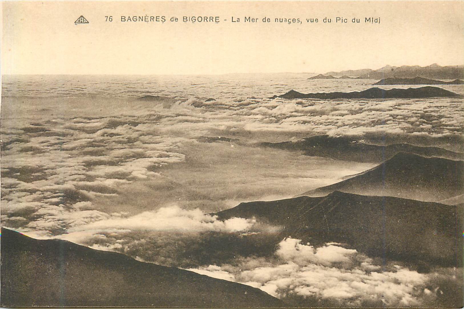 Bagnères-de-Bigorre — La Mer de nuages, uitzicht vanaf de Pic du Mldj — Uitgever A.R.C. n°76