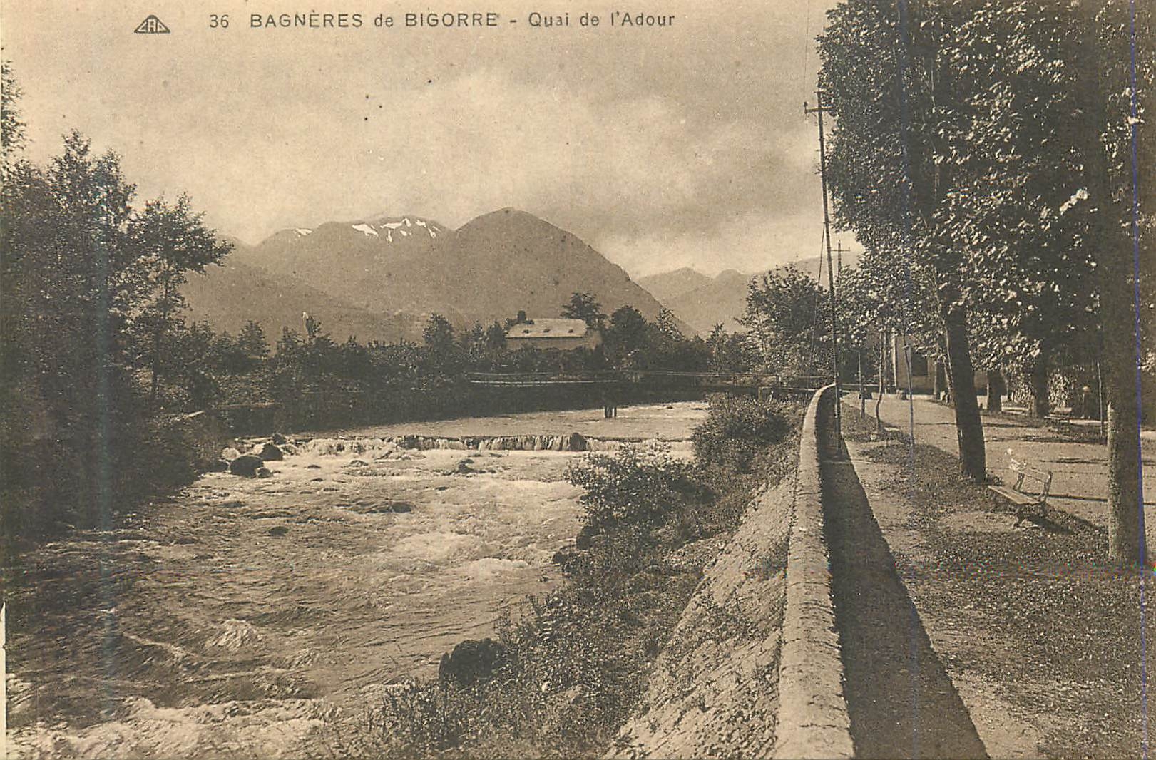 Bagnères-de-Bigorre — Quai de l'Adour — éditeur C° Assachanne des Arts Photomécaniques, Strasbourg