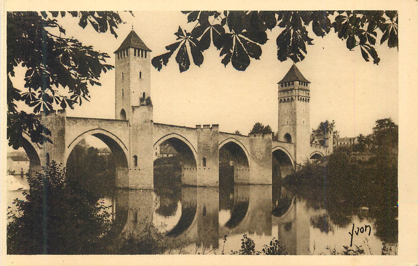 CPA La douce france cahors (lot) le pont valentre (xiv siecle)