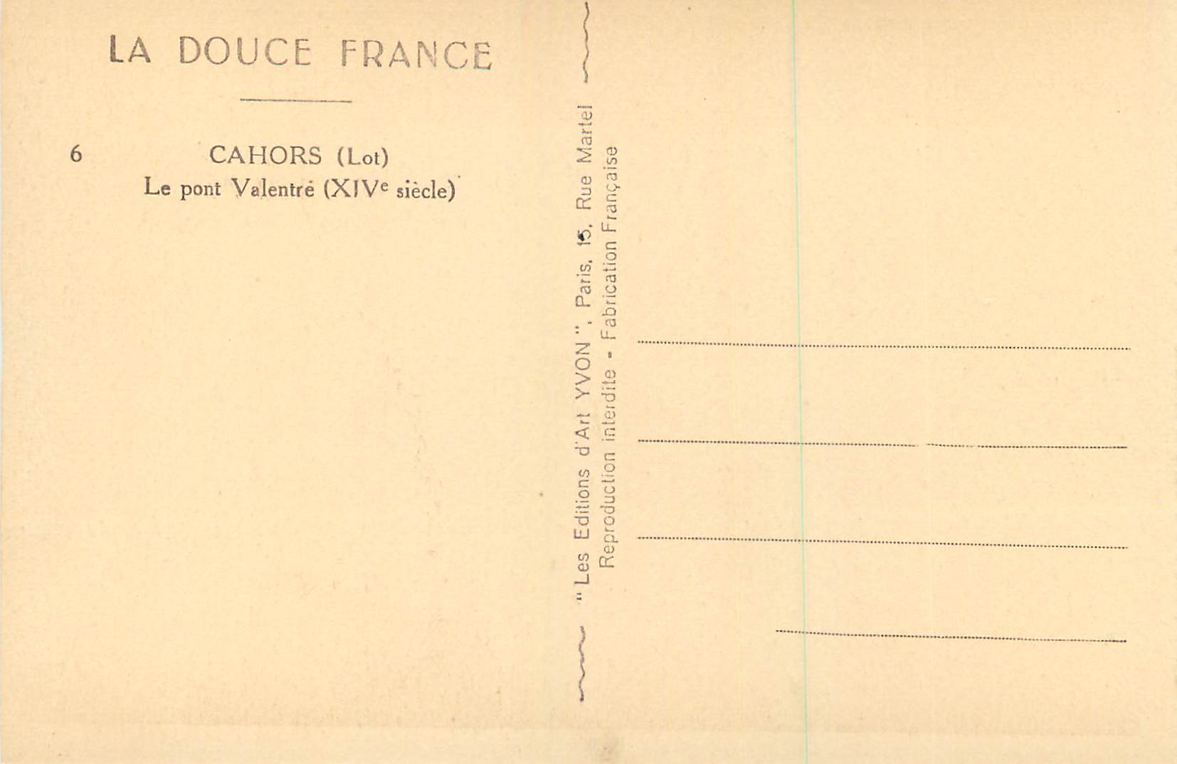 Cahors — Le pont Valentré (XIVe siècle) — YVON — Reverso