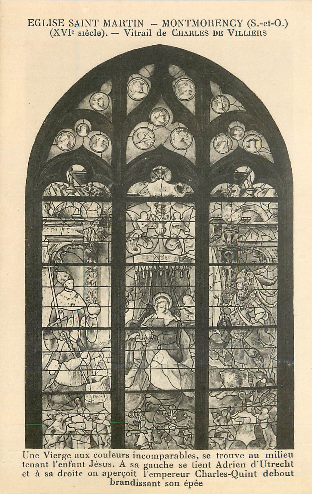 CPA Eglise saint martin montmorency (s et o) (xvi siecle) vitrail de charles de villiers