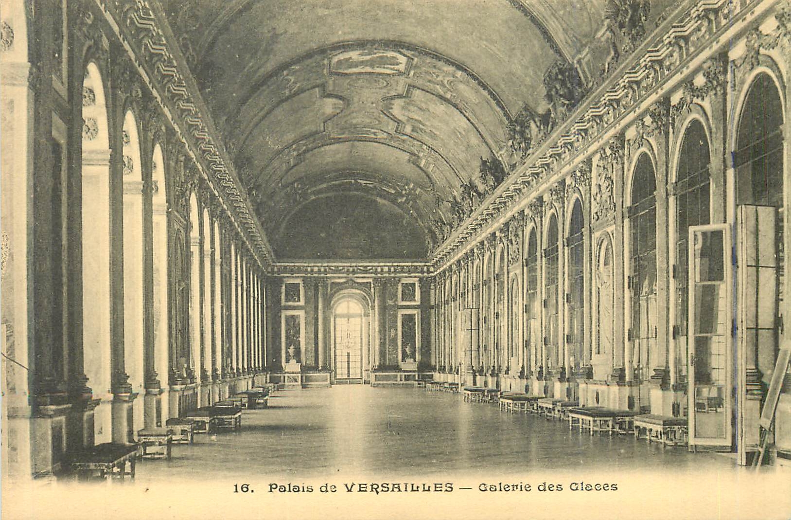 Palais de VERSAILLES — Galerie des Glaces — Héliotypie A. Bourdier